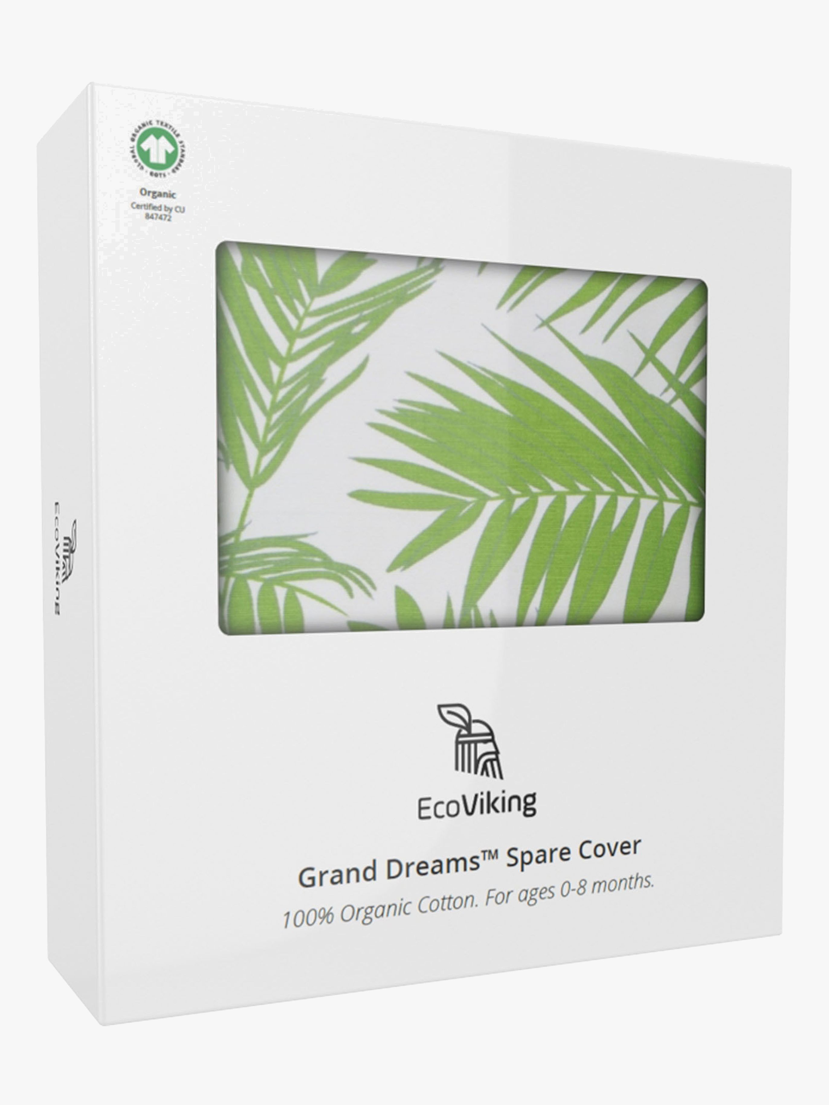 EcoViking Organic Babynest Bezug Natural Green