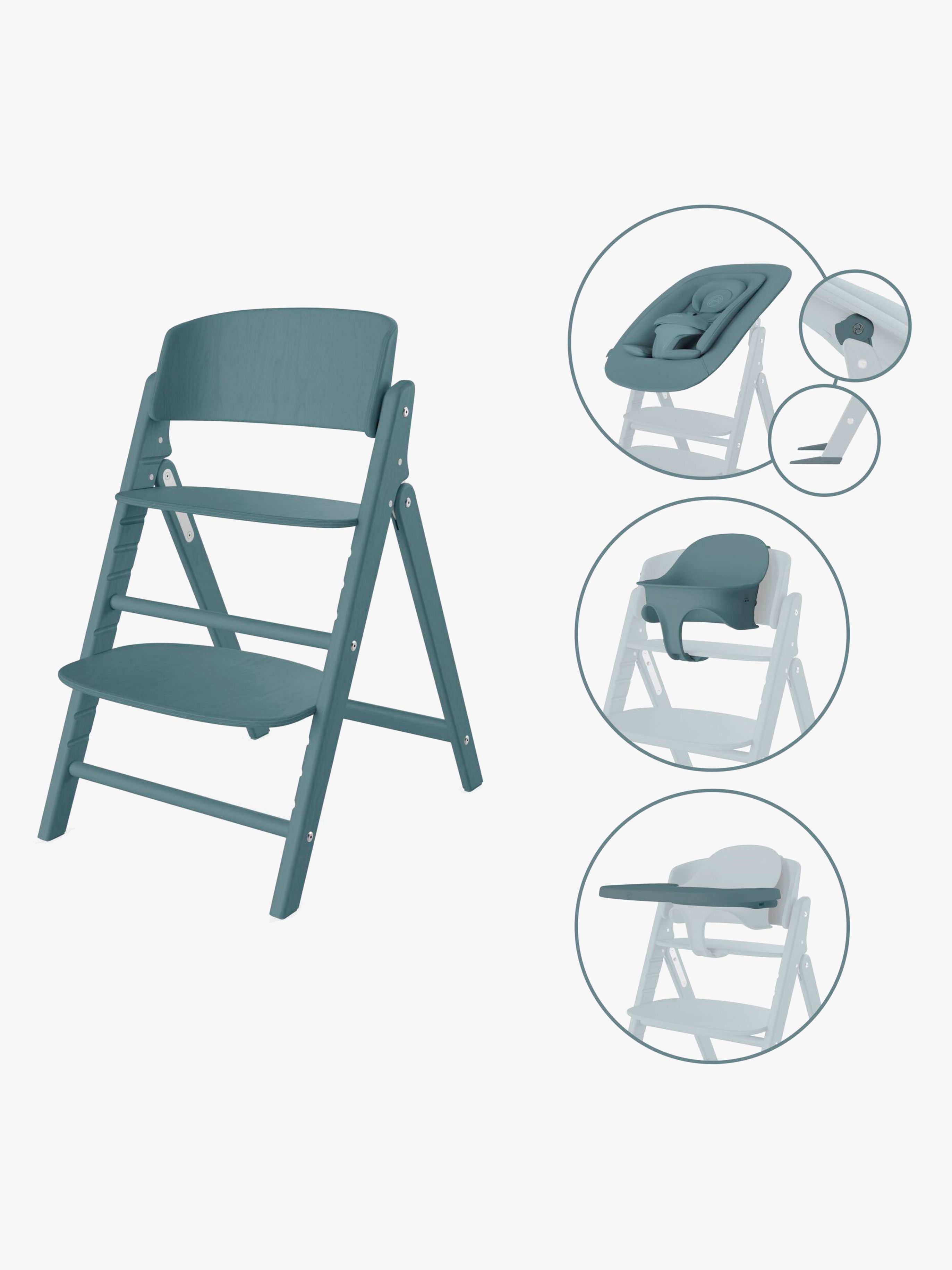 Cybex Click &  Fold Hochstuhl 4-in-1, Stone Blue