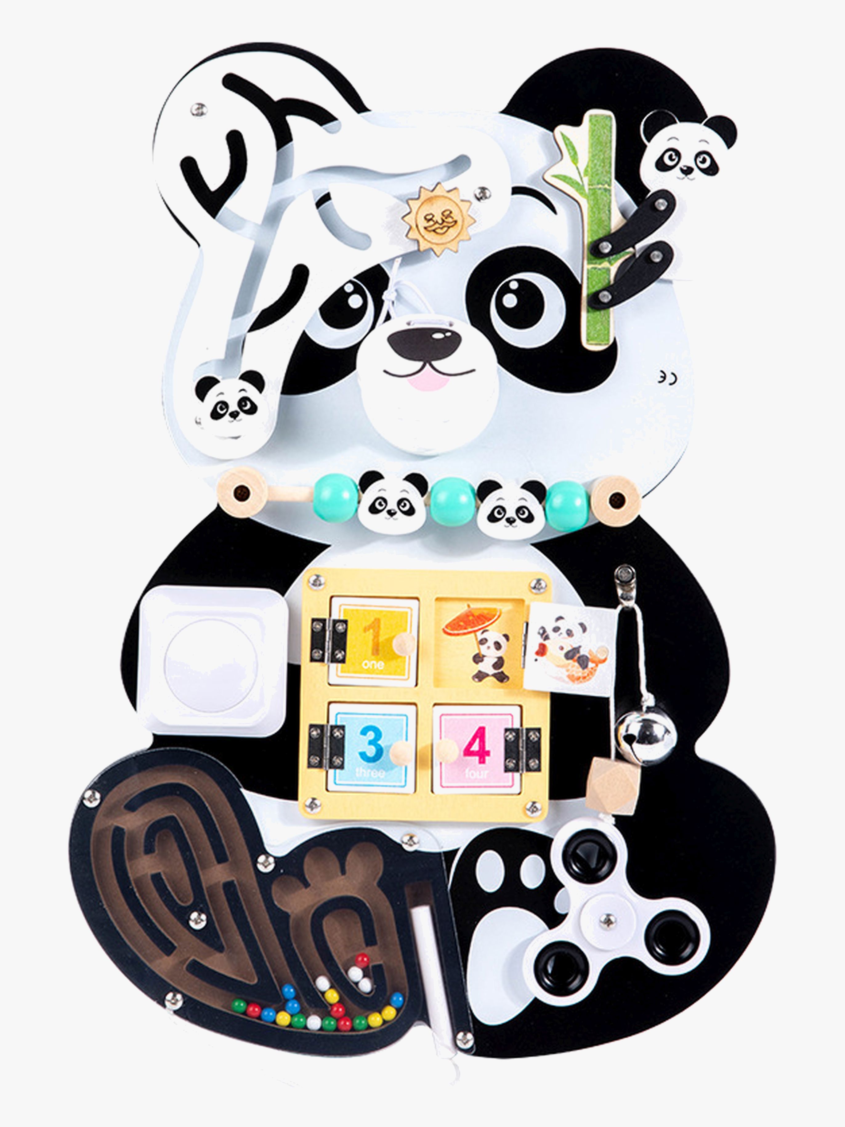 Hemmingsen Kids Mini Aktivitätsbrett Panda, Babyspielzeug