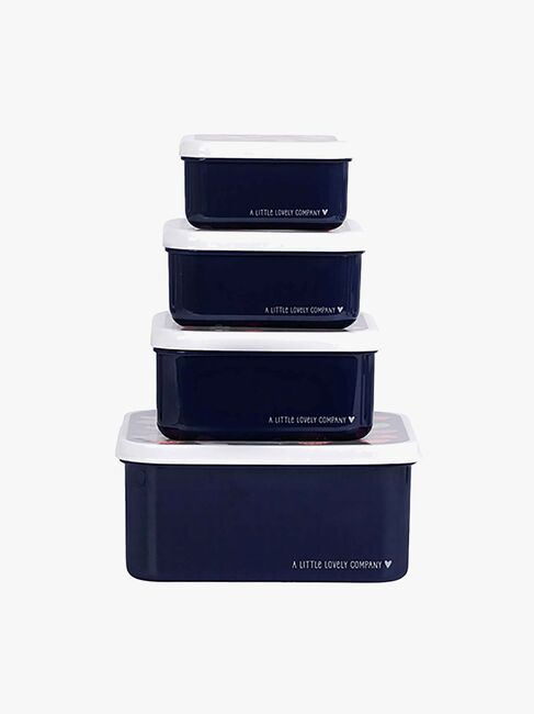 A Little Lovely Company Lunchbox-Set, Erdbeere