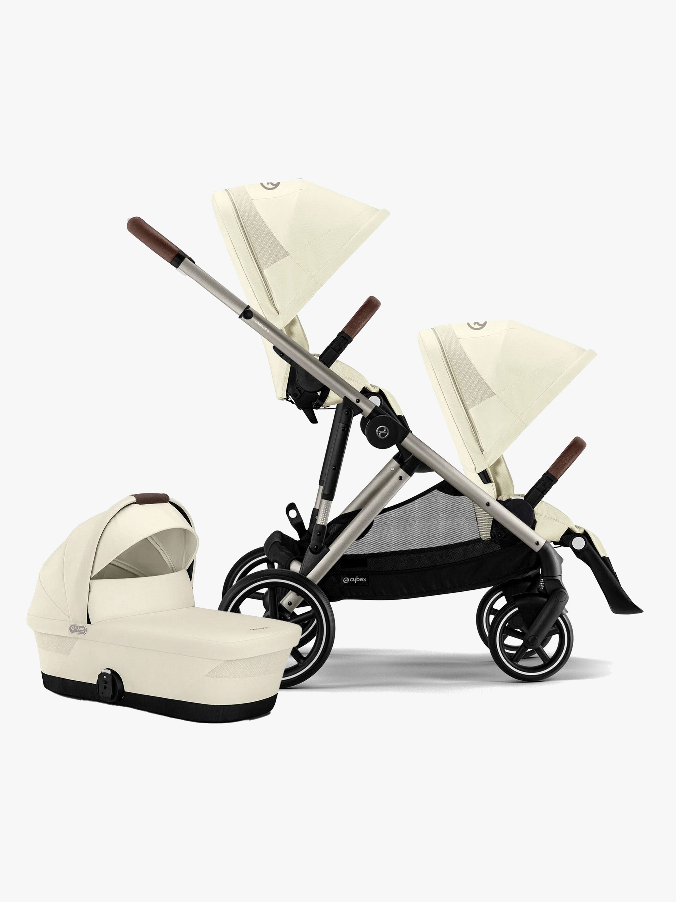 GAZELLE S Geschwisterwagen, Seashell Beige / Taupe