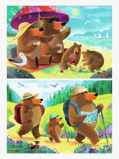 Ravensburger Die Bärenfamilie Puzzles 2x24 Teile