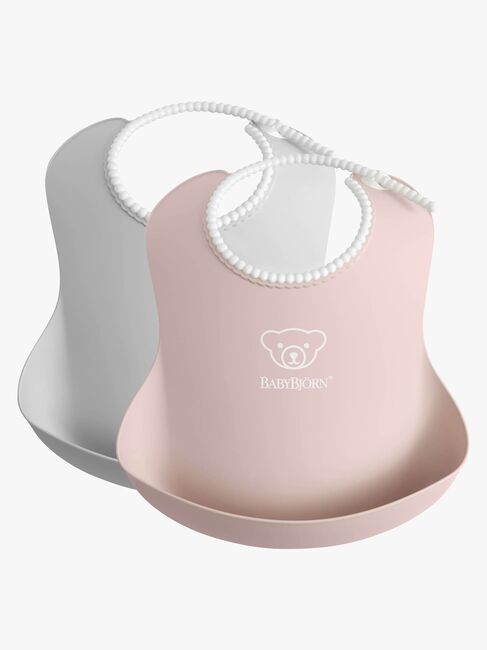 BabyBjörn Lätzchen 2er-Pack, Grau/Hellrosa