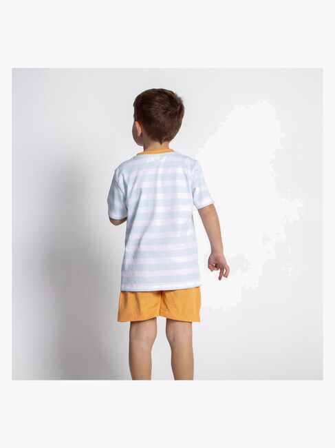 Bluey Pyjama, Hellblau/Orange