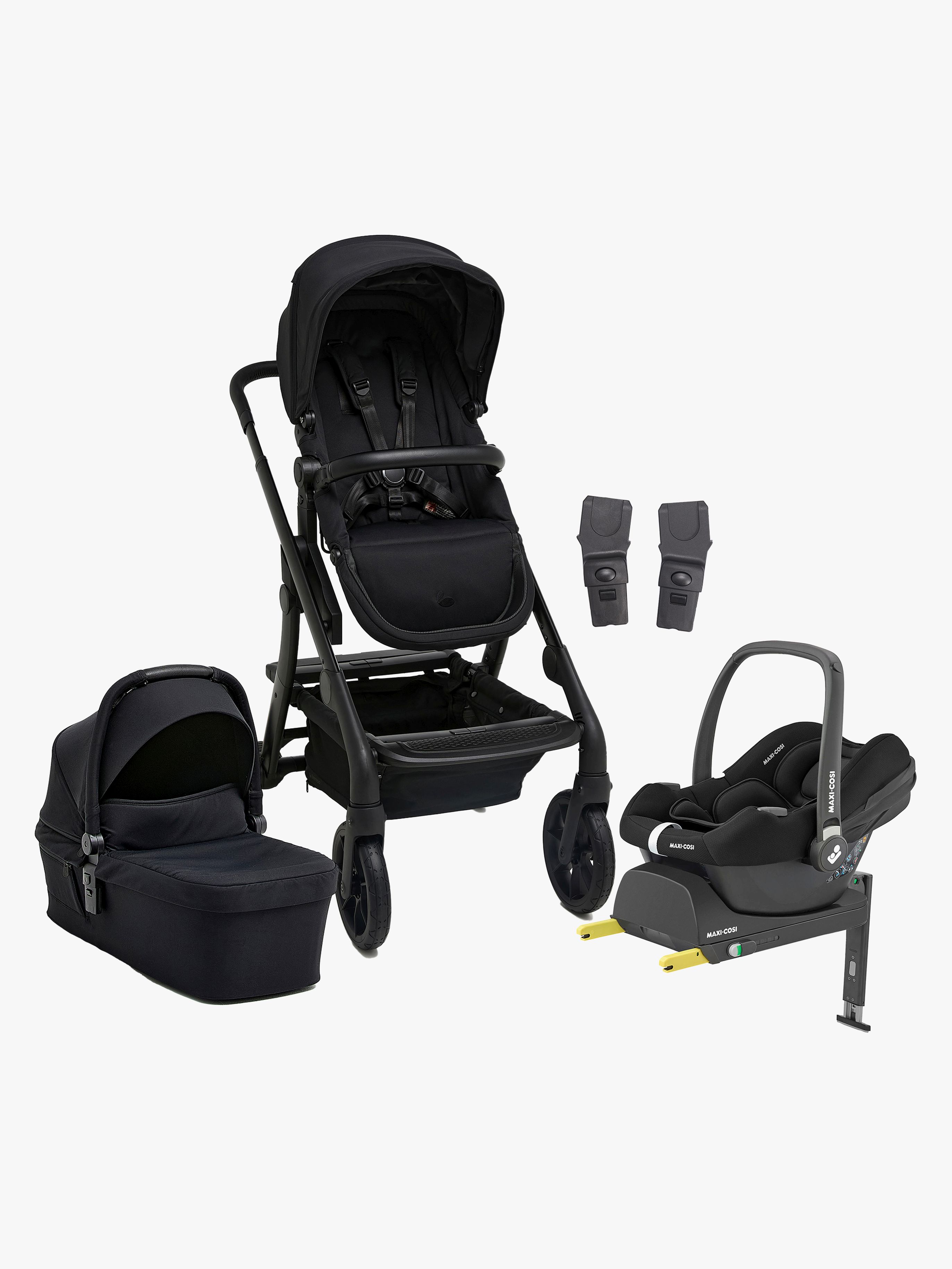 Beemoo Pro Max Kombikinderwagen & Maxi-Cosi CabrioFix i-Size Babyschale inkl. Basis, Coffee Black, Kinderwagen, 2 in 1