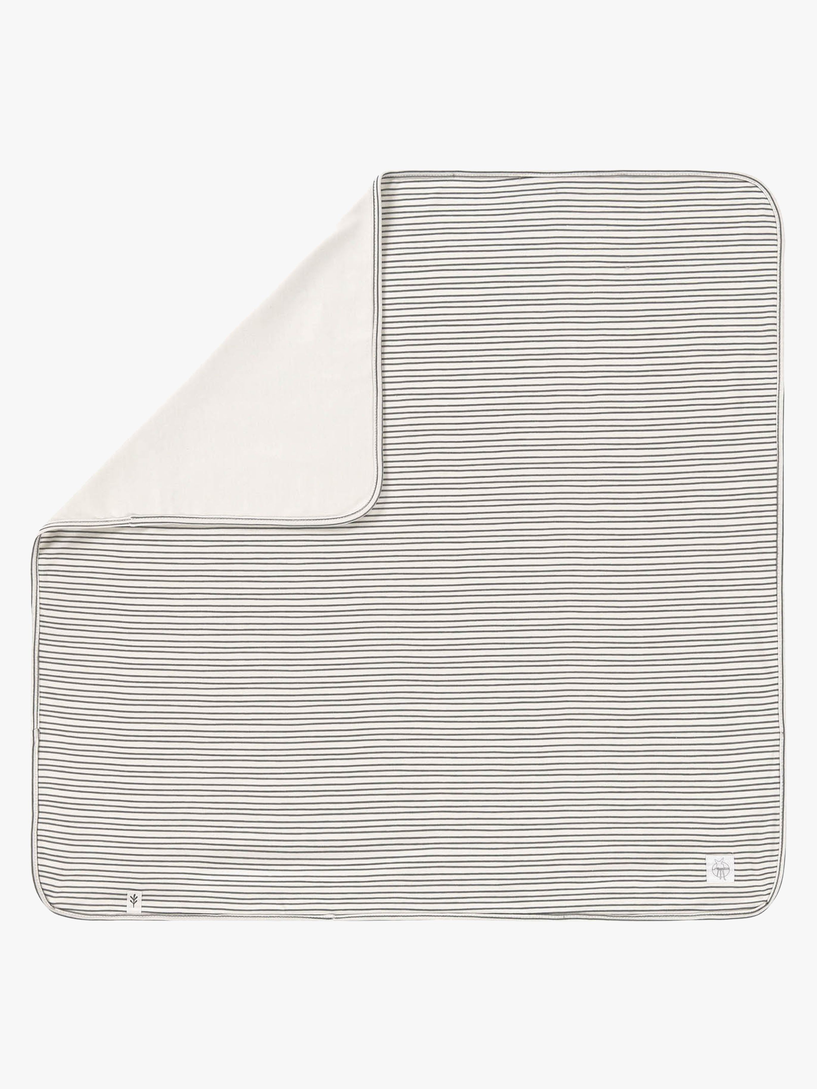 Interlock Decke 80x80 cm, Striped grey