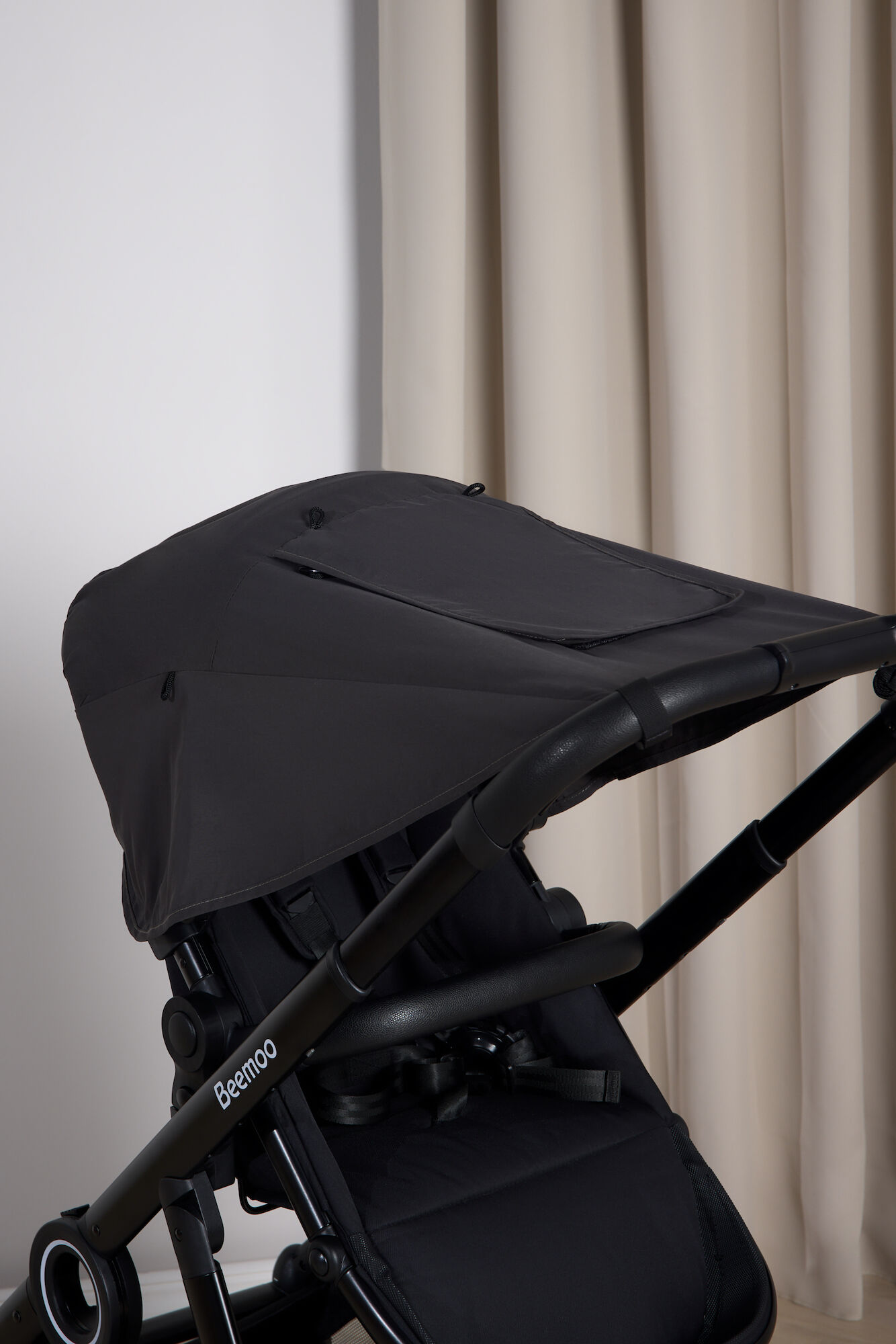 Beemoo UV Sonnenschutz mit Fenster für Kinderwagen, Stone