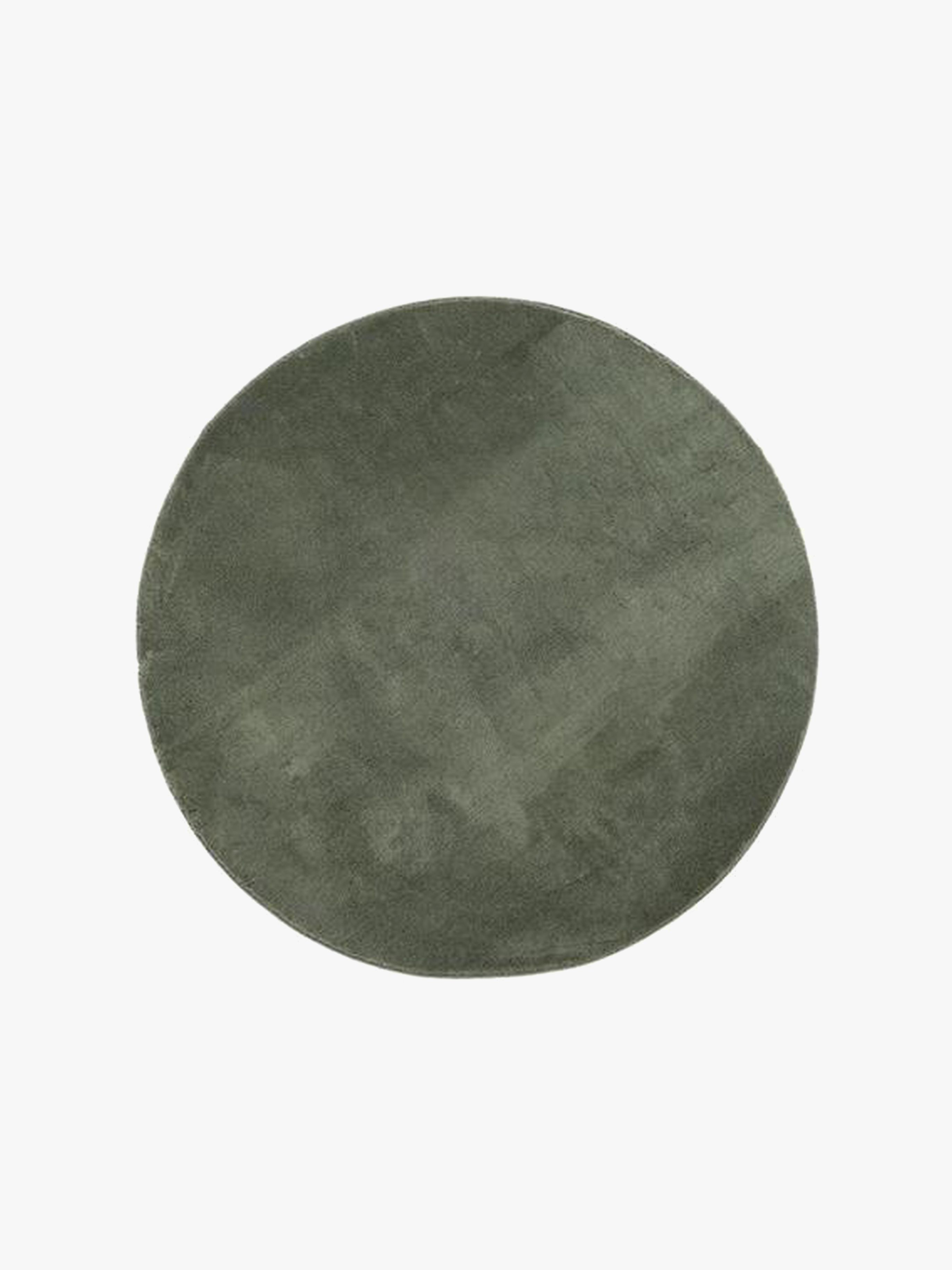 KMCarpets Teppich Rund 120 cm Soft, Smaragdgrün