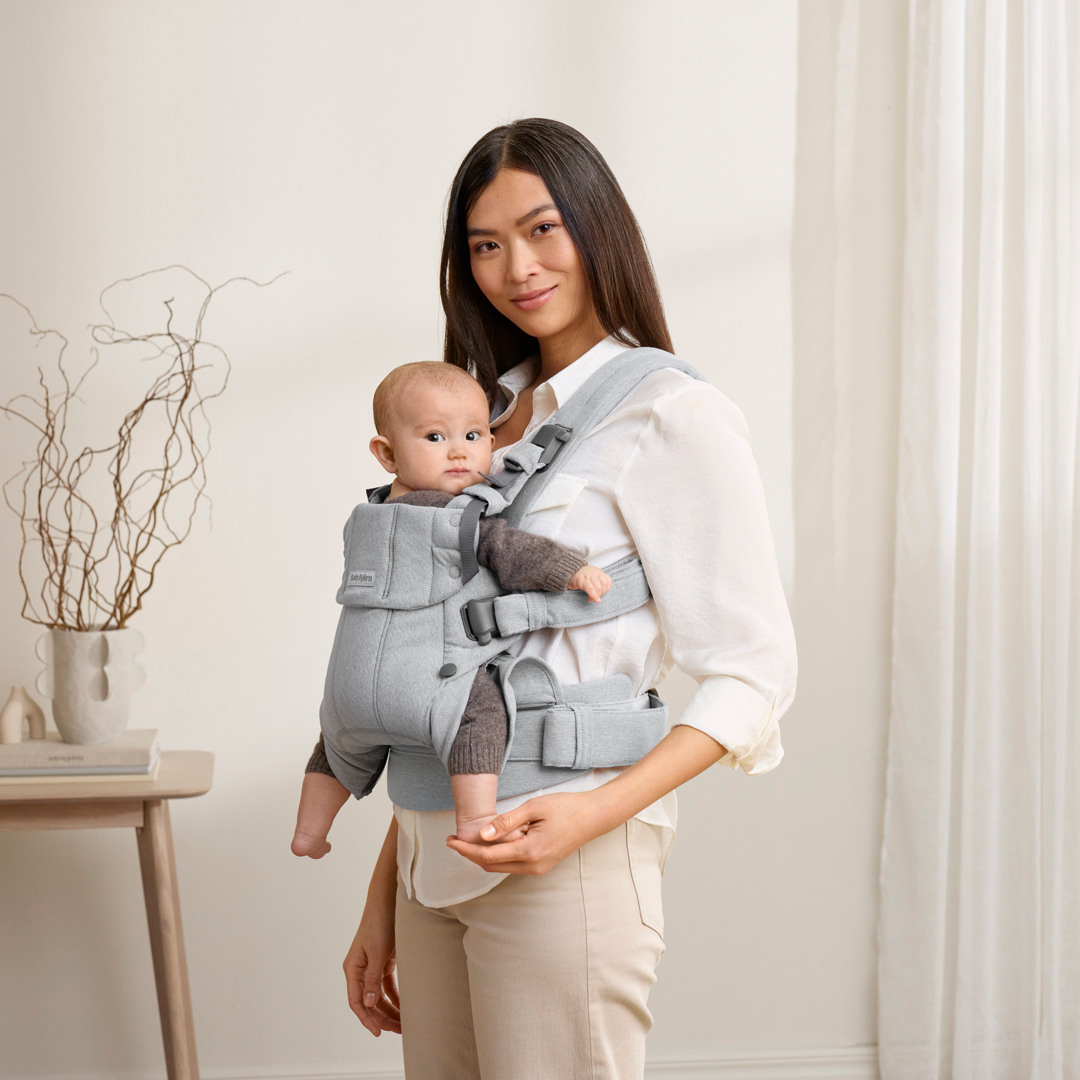 BabyBjörn Harmony Babytrage Gewebt, Light Grey Melange