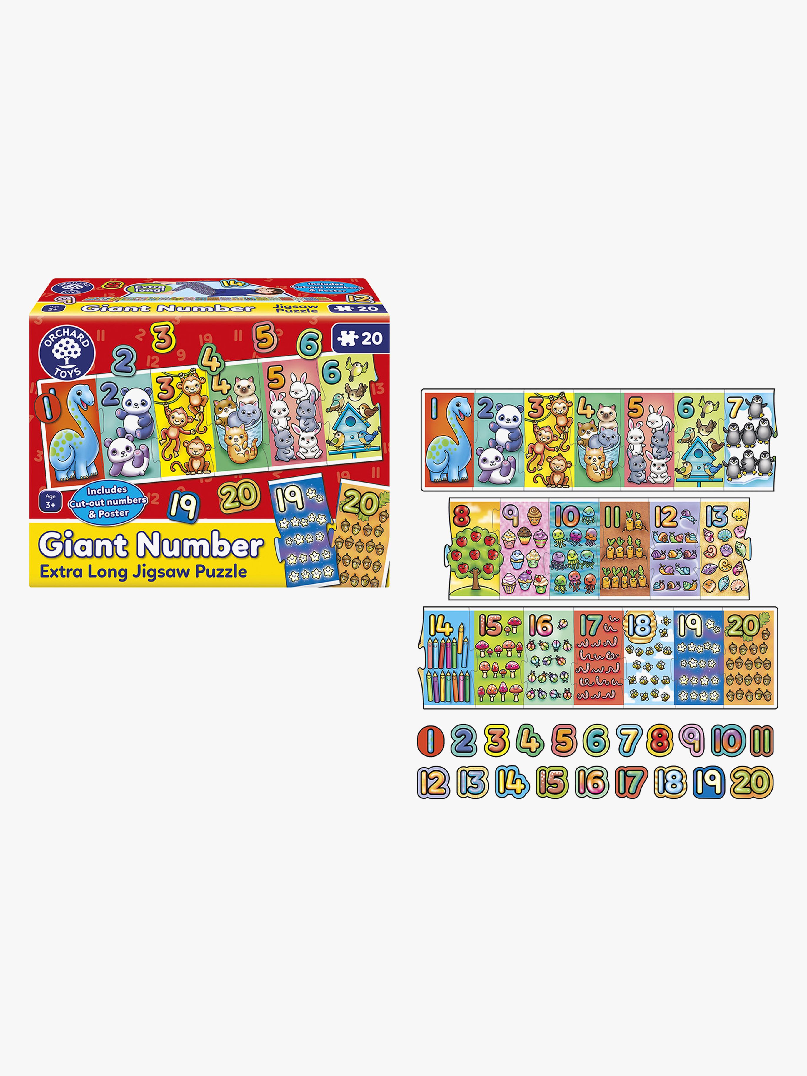 Orchard Toys Puzzle Große Zahlen 20 Teile