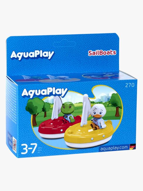 AquaPlay Badespielzeug 2 Segelboote + 2 Figuren