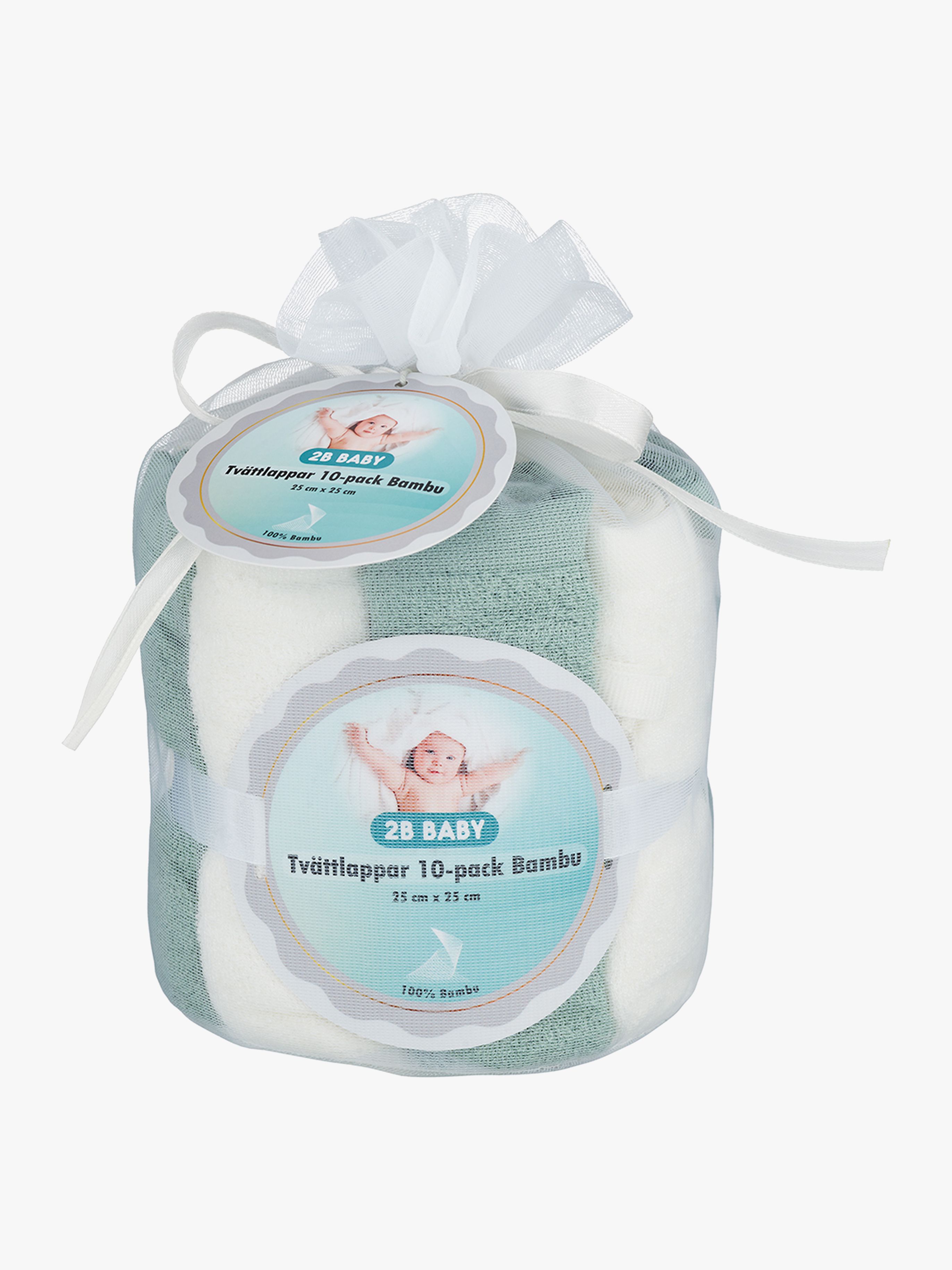 2B Baby Waschlappen Bambus 10er-Pack, Grün
