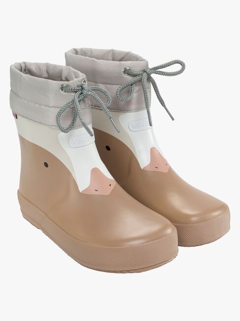 Viking Alv Paw Print Barefoot Gummistiefel, Beige