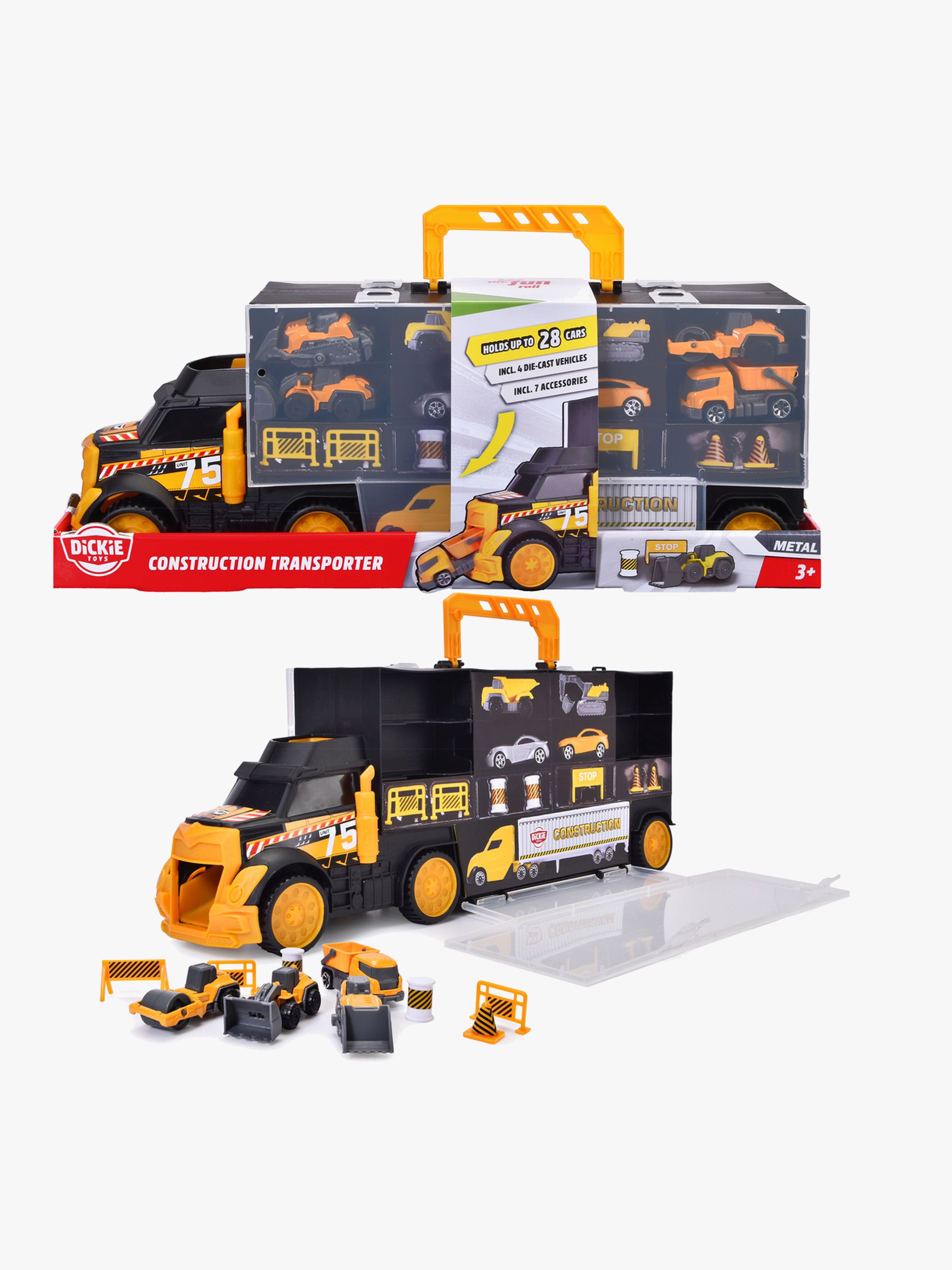 Dickie Toys Fahrzeugtransporter mit Zubehör