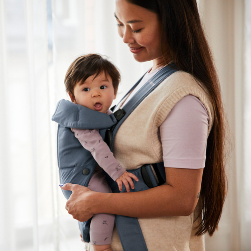 Babybjörn Mini Babytrage Gewebt, Blau