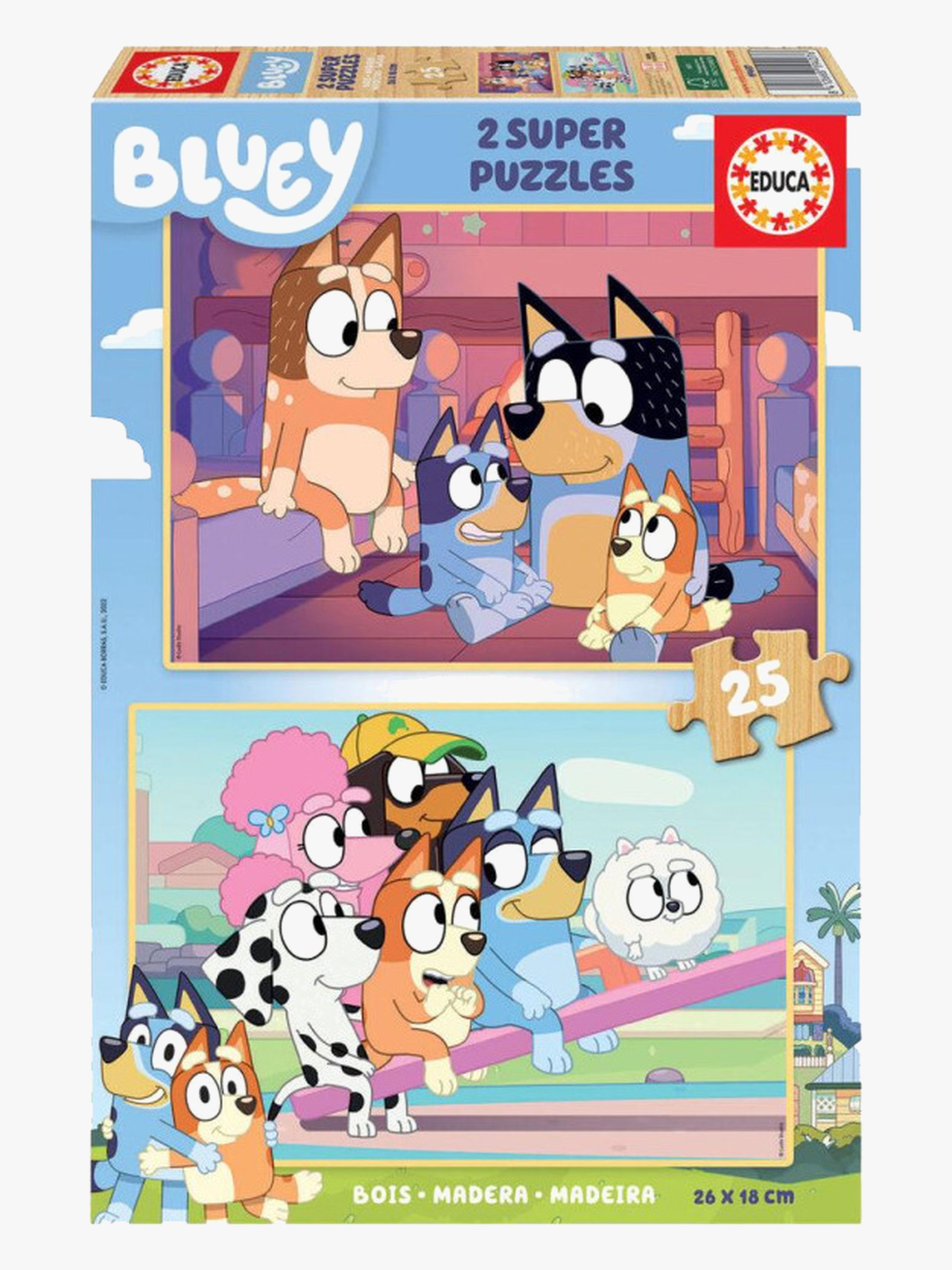 Bluey Holzpuzzles 2x25 Teile