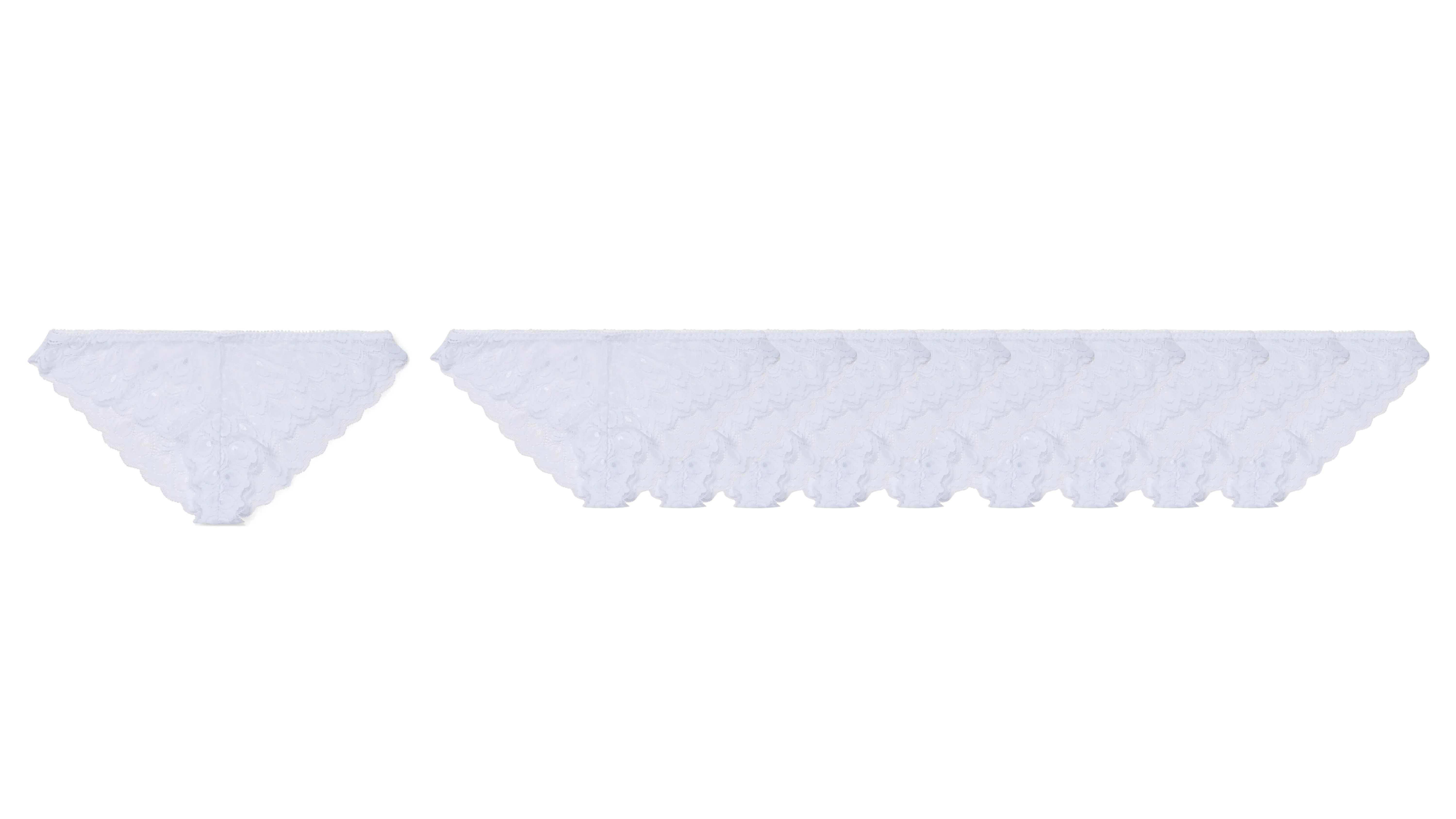 Hipster Spitze 10er-Pack Gr. L, White