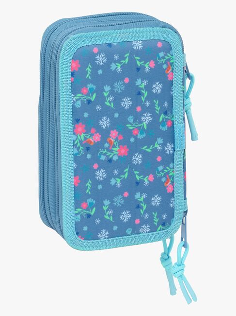 Disney Die Eiskönigin Gefülltes Dreifach-Federmäppchen 37 Teile, Blau