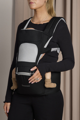 Beemoo CARE Carry Comfort Air 4-in-1 Babytrage & Hüftsitz, Black