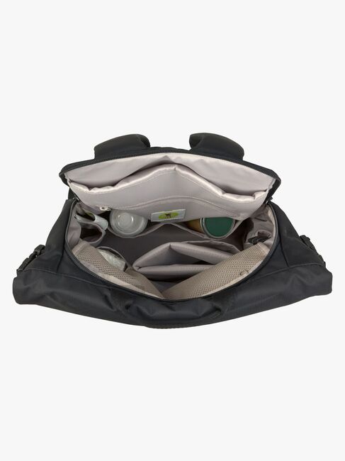 Lässig Outdoor Wickeltasche Rucksack mit Roll-Top-Öffnung, Black