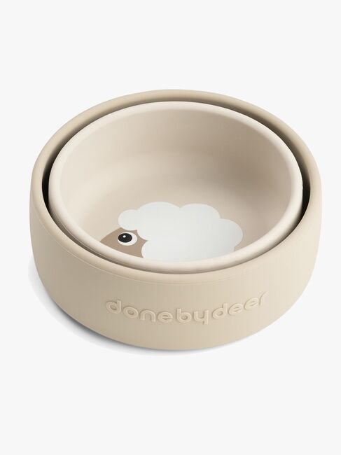 Done By Deer Sheepy Silikon Schüssel 2er-Pack, Sand