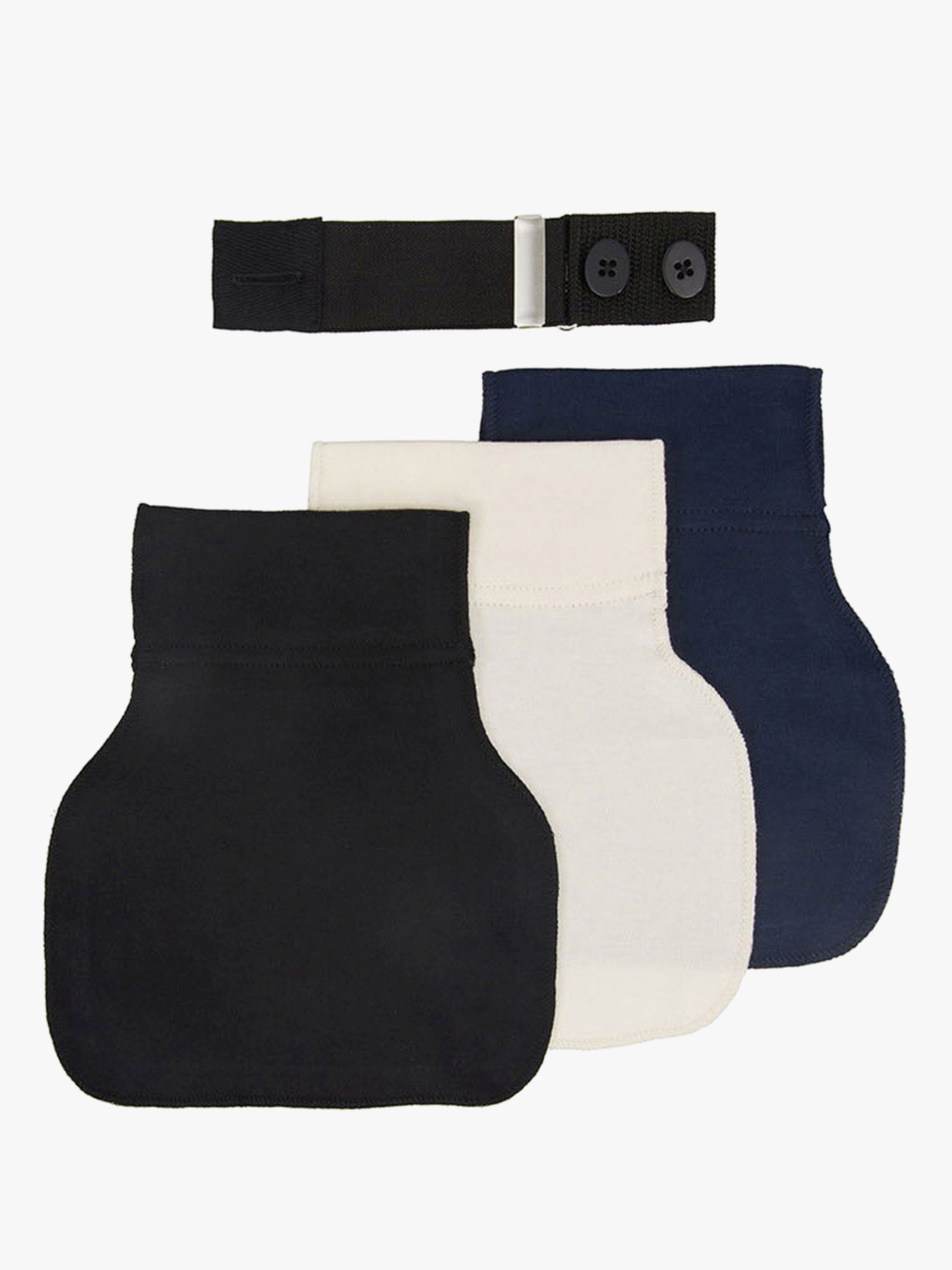 Carriwell Flexigürtel aus Bio-Baumwolle, Weiß / Schwarz / Marineblau