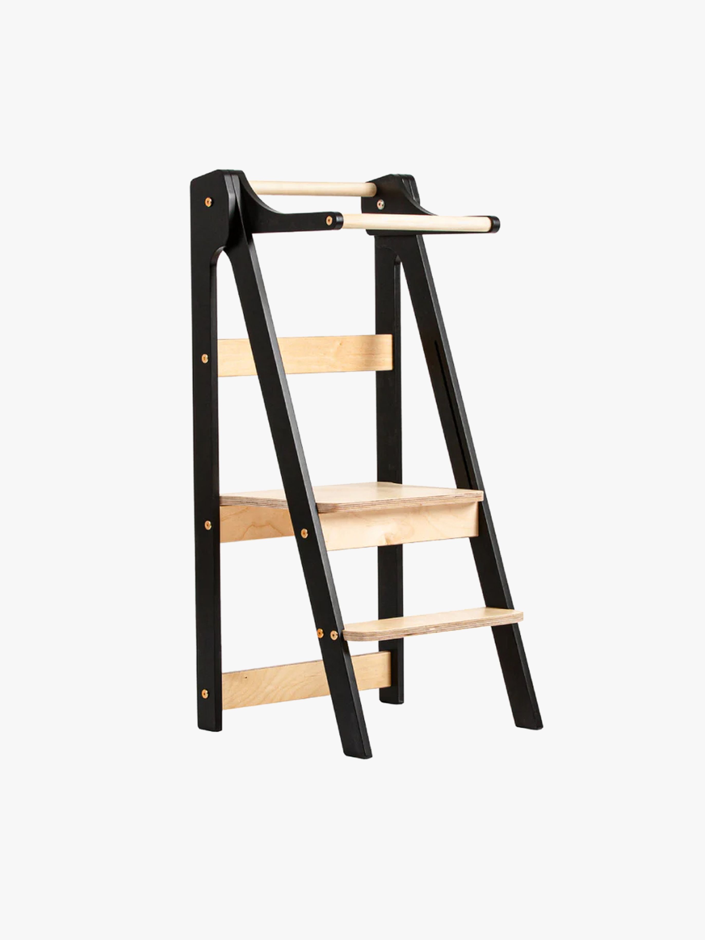Duck Woodworks Klappbarer Lernturm, Schwarz