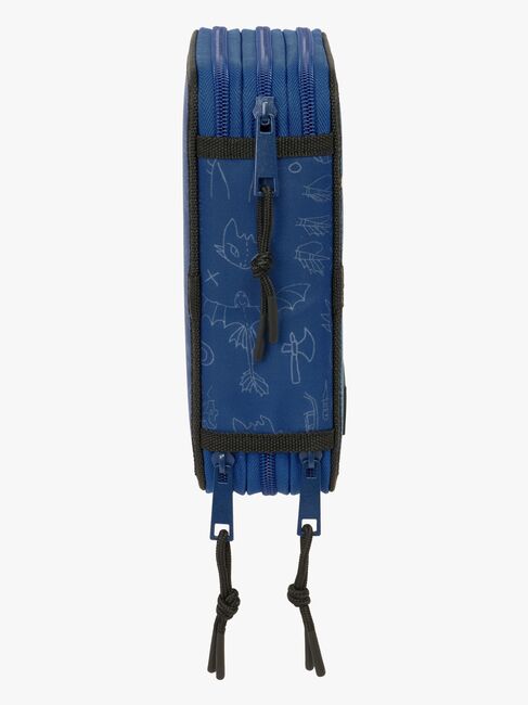 Drachenzähmen leicht gemacht  Gefüllt Dreifach-Federmäppchen 37 Teile, Blau