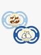MAM Perfect Night Schnuller Silikon 2er-Pack 6-16m, Blau