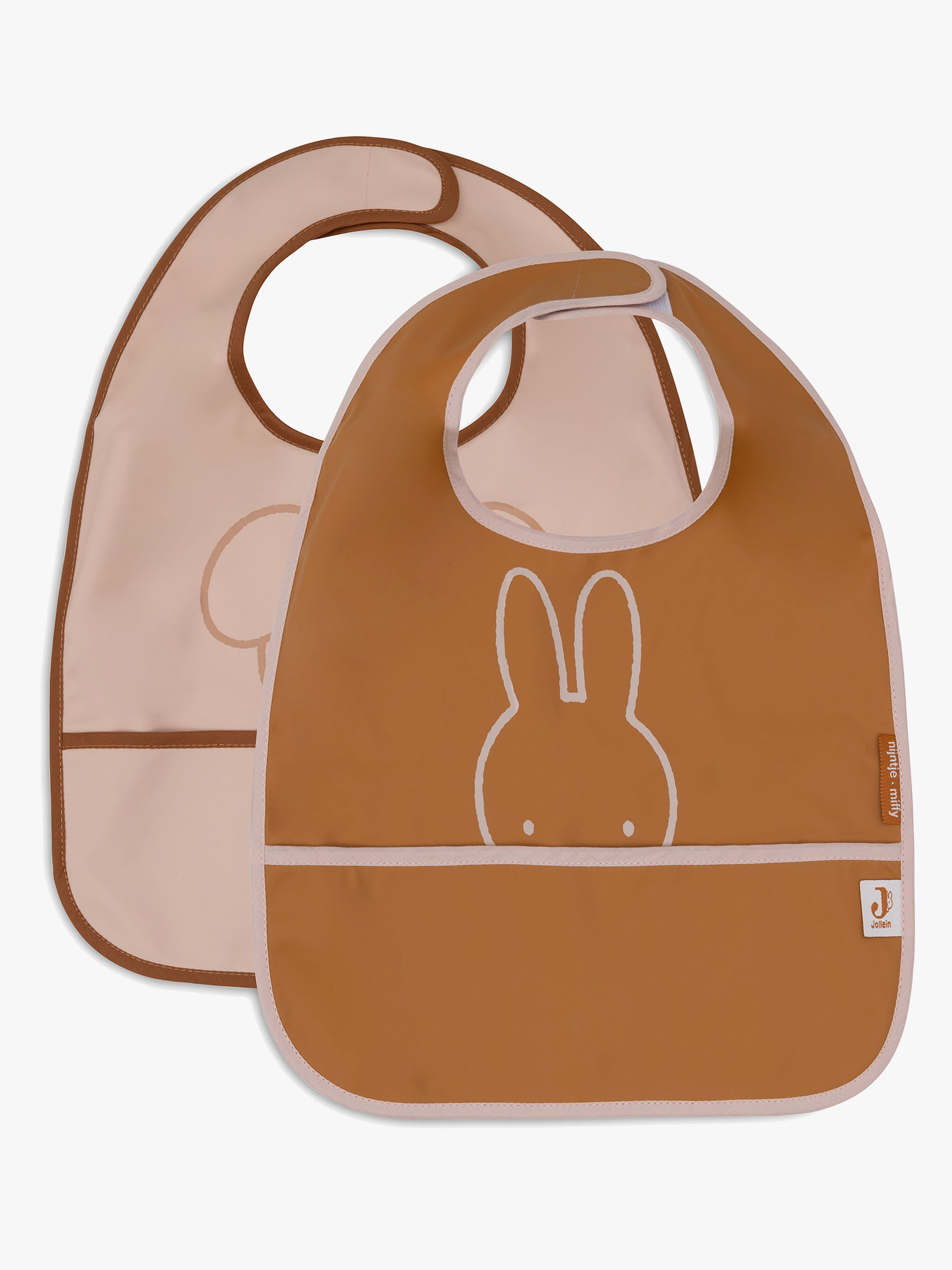 Jollein Miffy Peekaboo Lätzchen 2er-Pack, Wild Rose