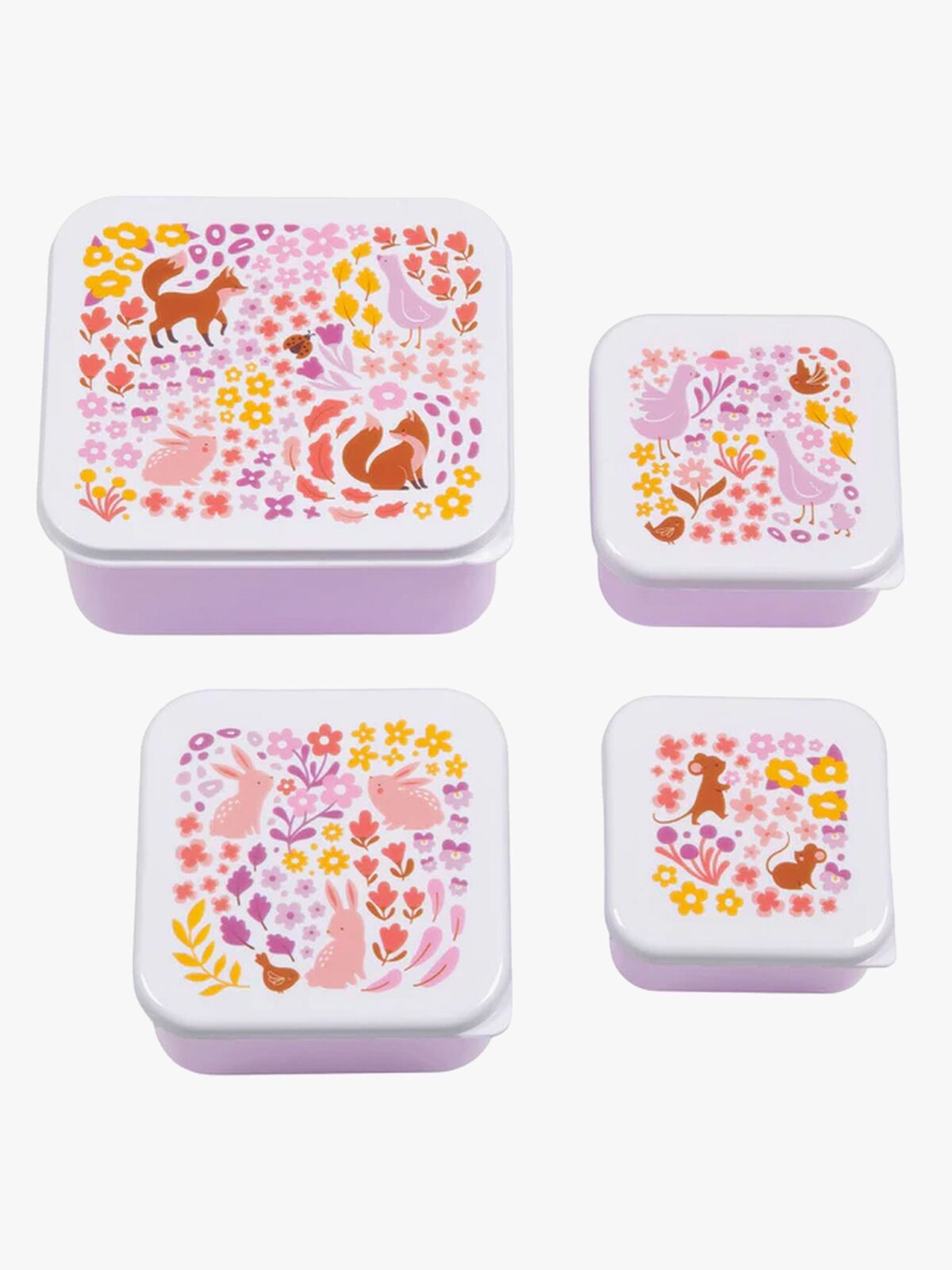 A Little Lovely Company Lunchbox-Set, Blumengarten