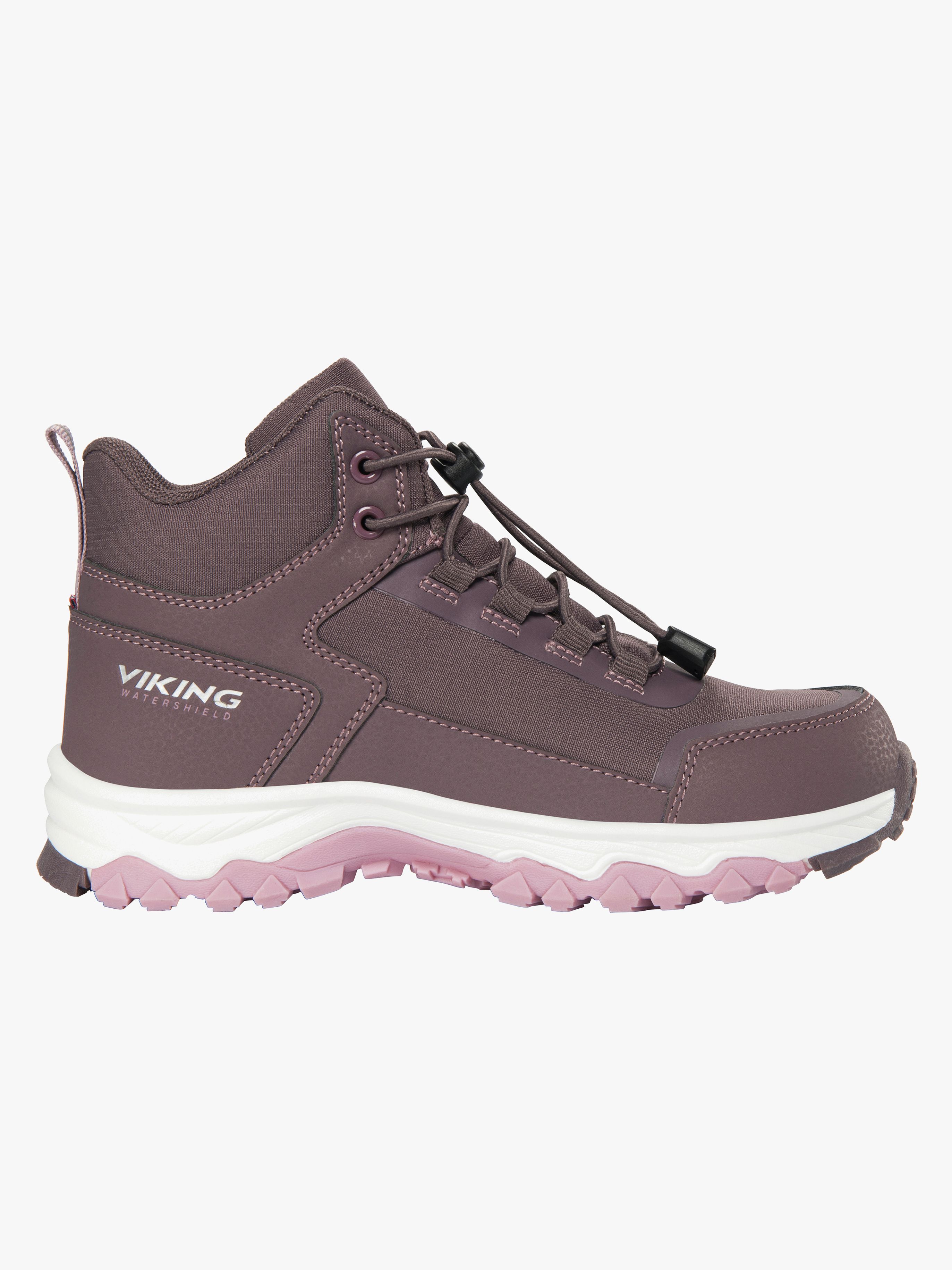 Viking Akkarvik Mid SL WP Gefütterte Kinder Sneaker, Plum/Pink, 29, Kinderschuhe