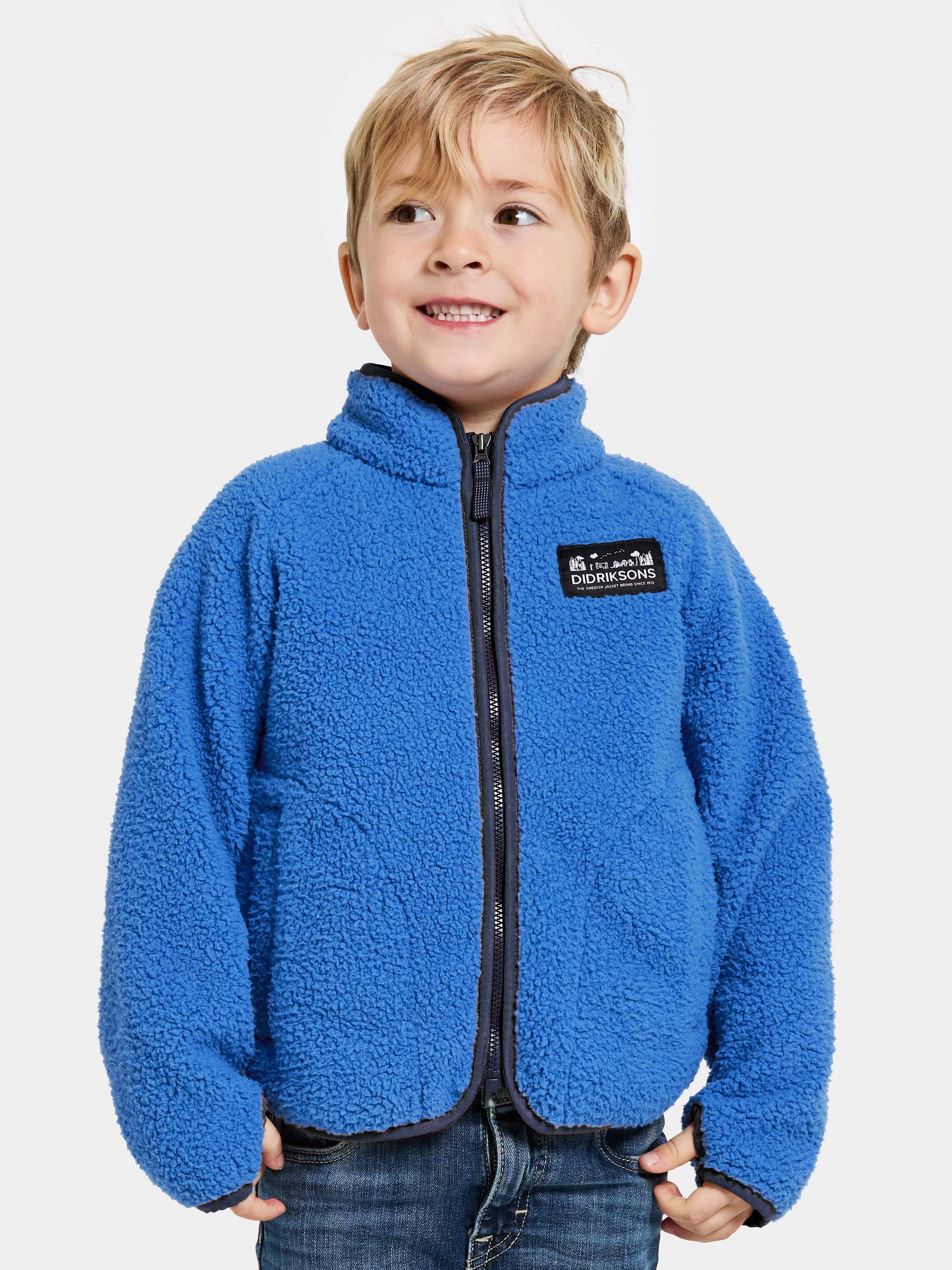 Didriksons Gibbs Fleecejacke, Caribbean Blue, 120