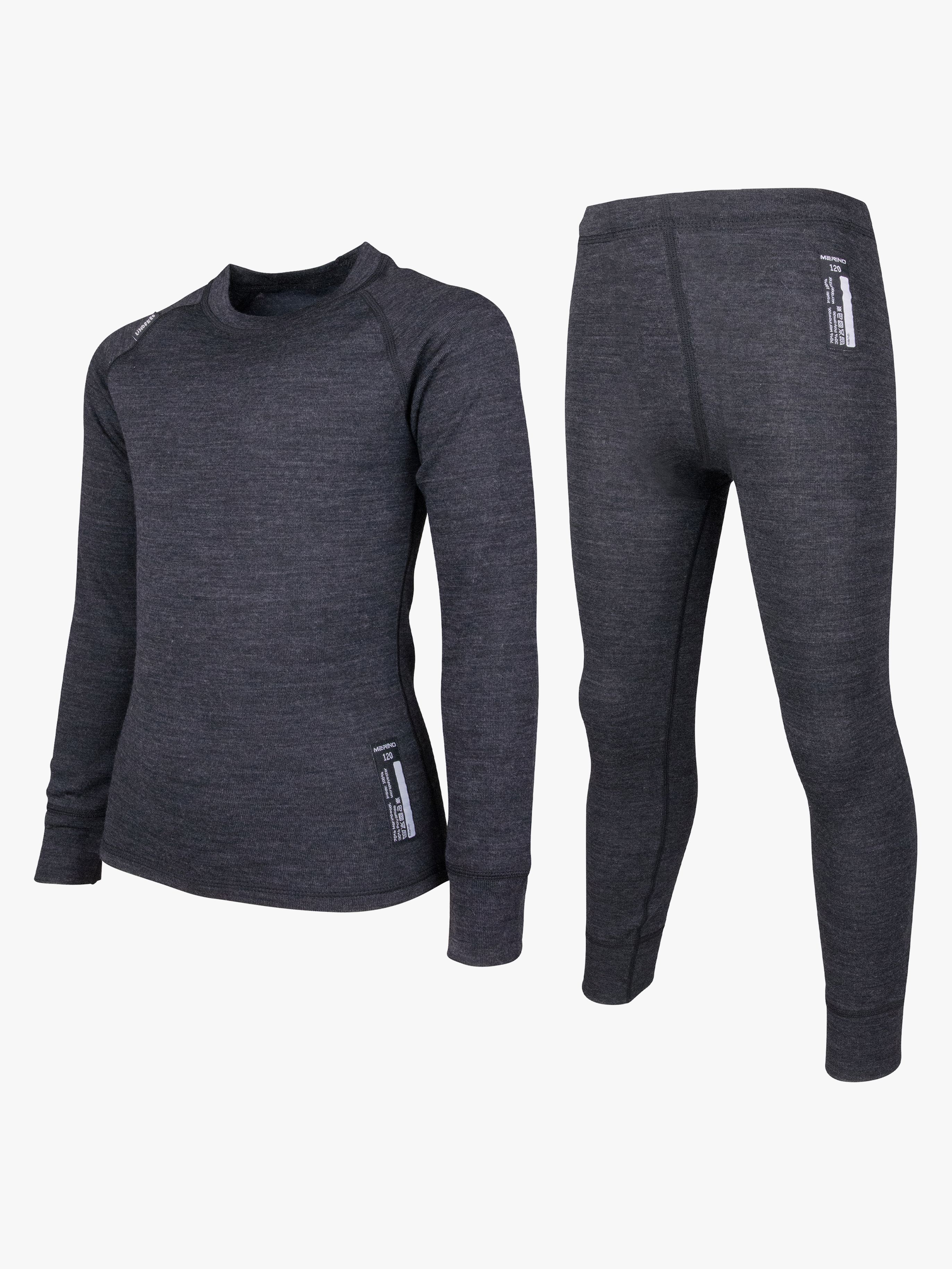 Lindberg Merino Thermounterwäsche JR Merinomix, Black Melange, 140