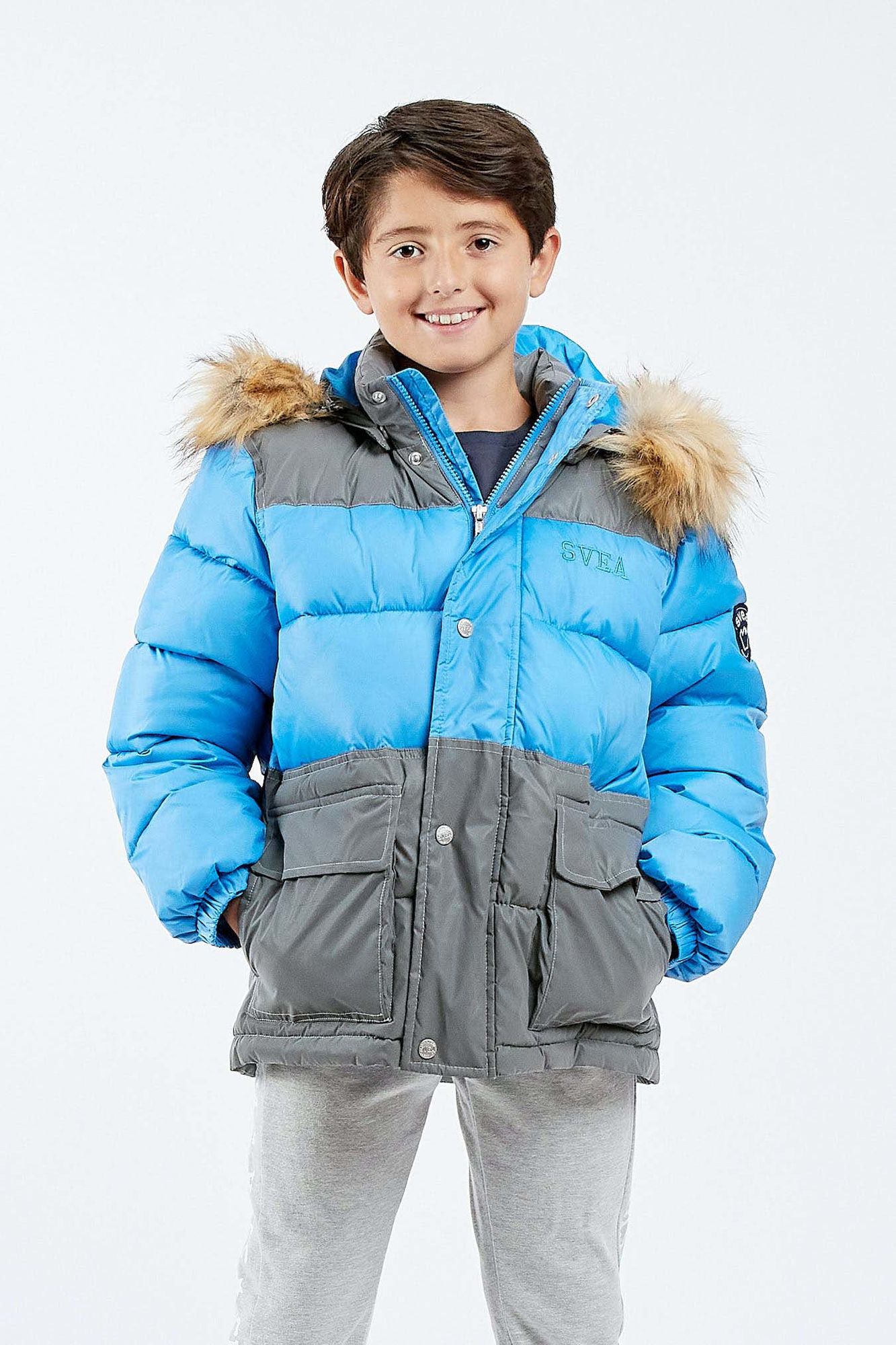 Contrast Padded Parka, Magic Blue, 110