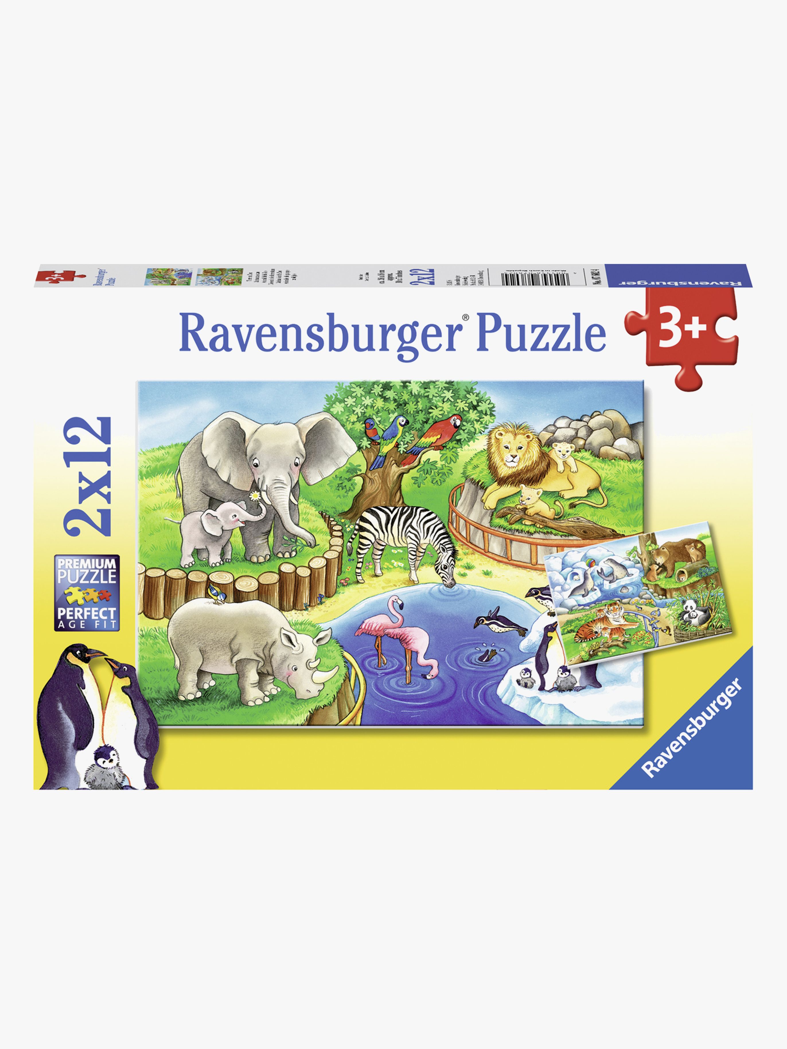 Puzzle Tiere Im Zoo 2x12 Teile