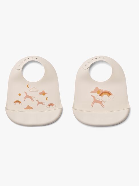 LIEWOOD Tilda Lätzchen mit Print 2er-Pack, Dream/Ecru