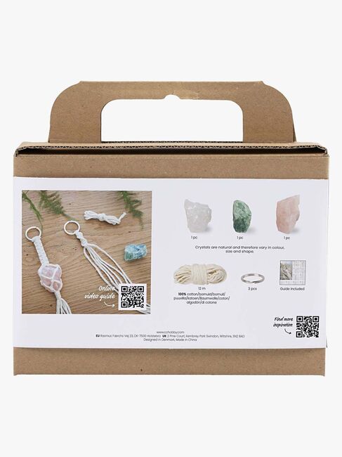 Creativ Company Bastelset Mini Makramé Schlüsselanhänger