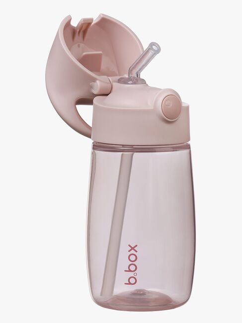 b.box Trinkflasche 380 ml mit Trinkhalm, Blush Crush