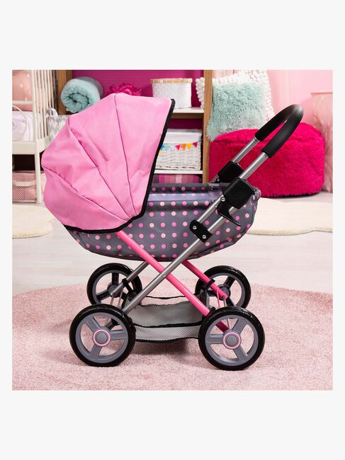 Bayer Design Puppenwagen Cosy, Grau/Rosa