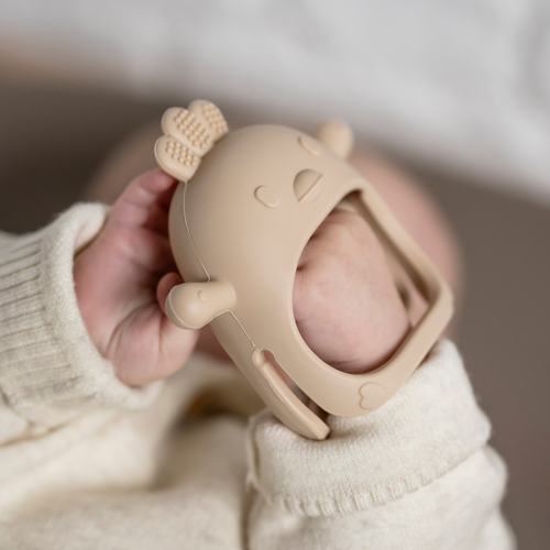 Nattou Soft Silicone Handschuh Beißspielzeug, Clay