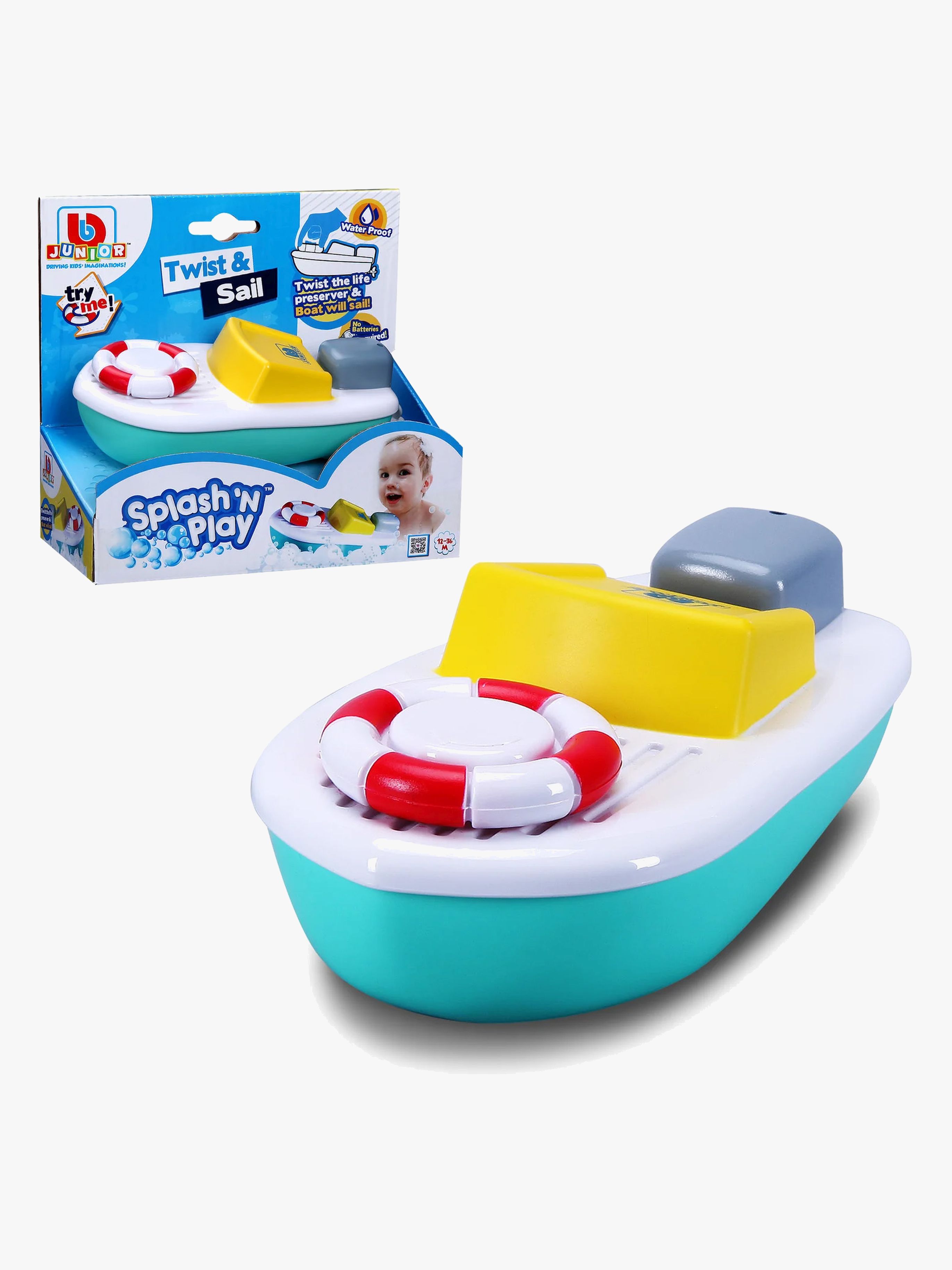BB Junior Splash N Play Badespielzeug Twist &  Sail Segelboot