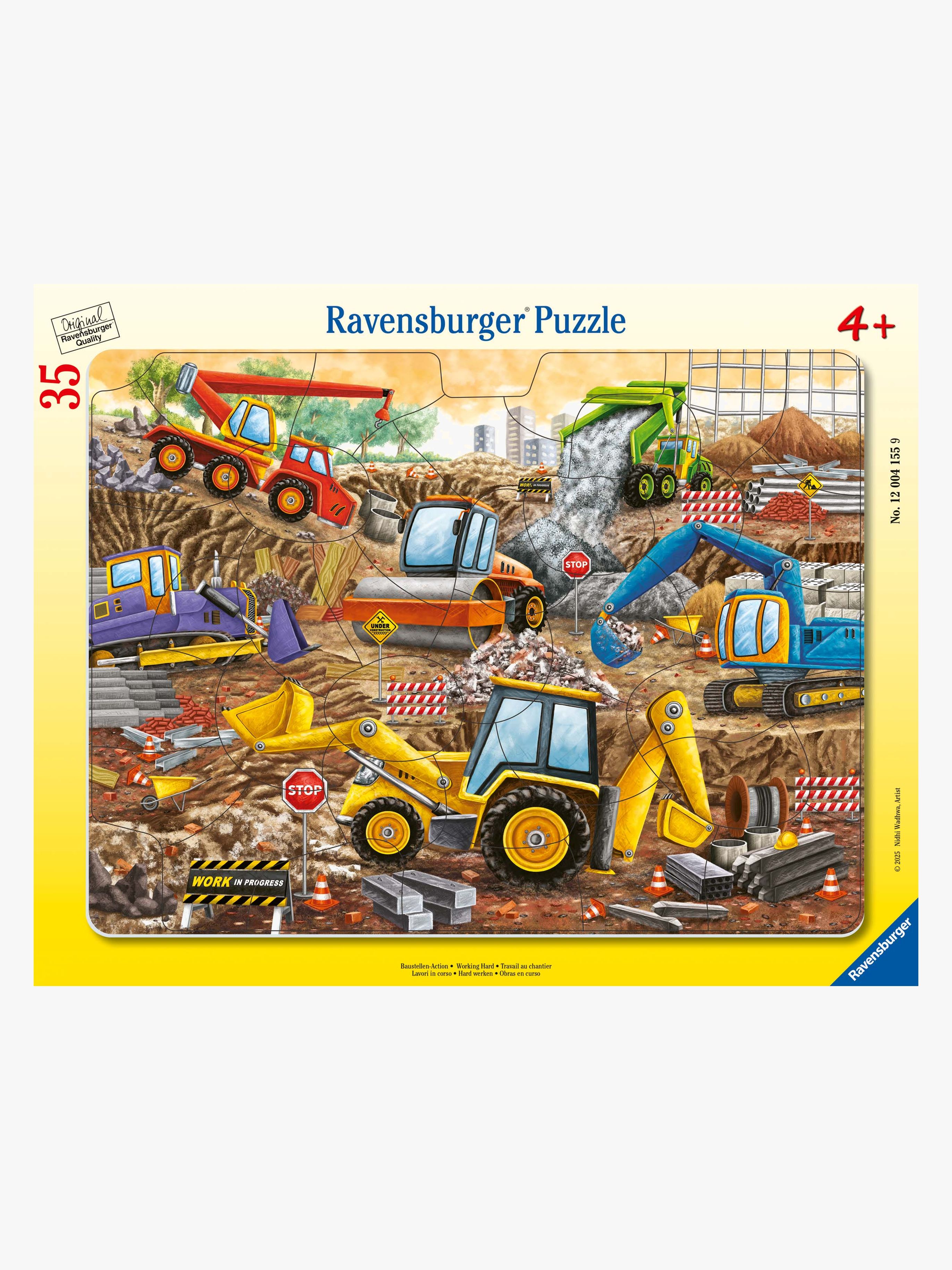 Rahmenpuzzle Baustelle 35 Teile