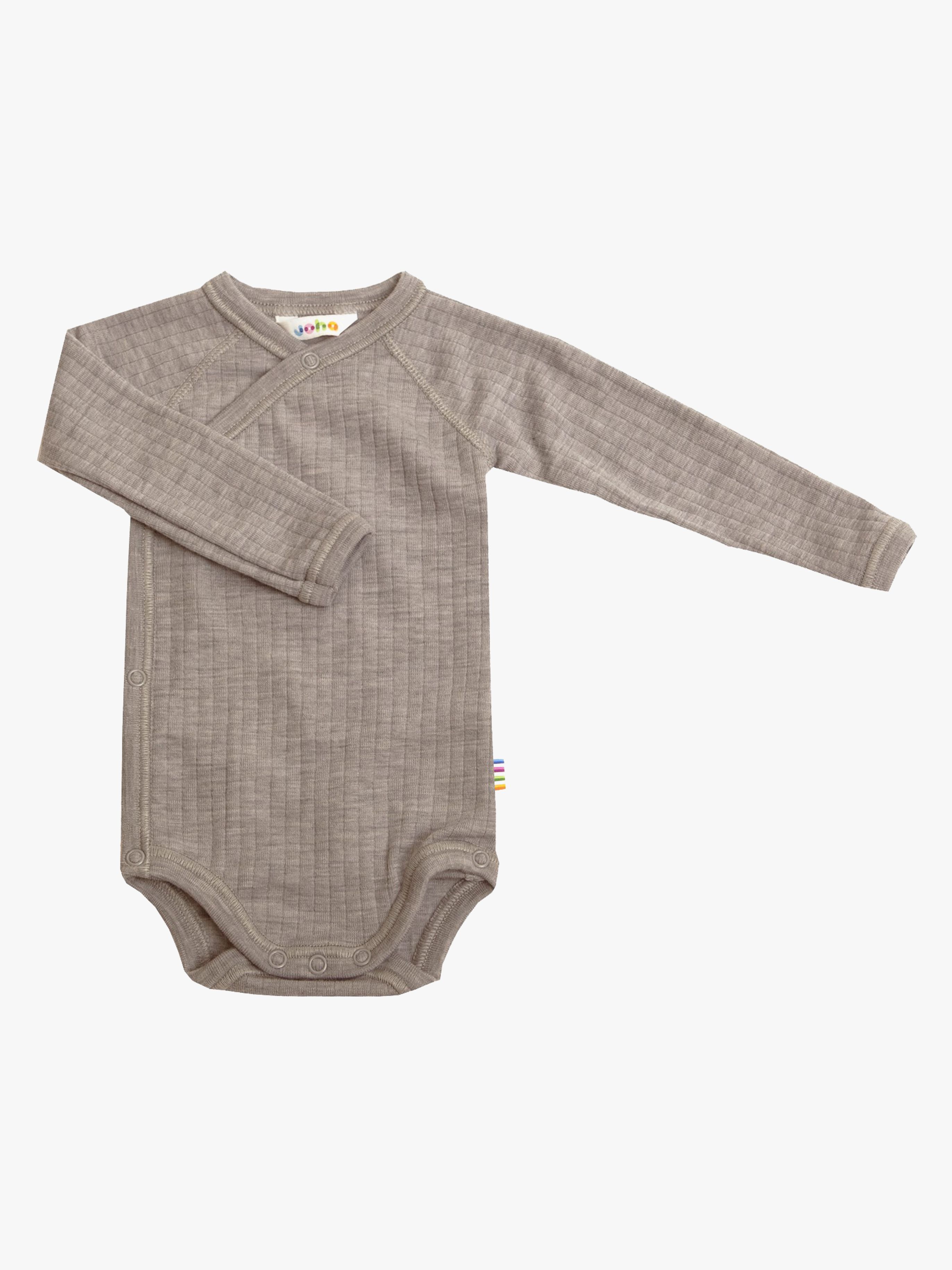 Wickelbody Merinowolle, Sesame Melange, 70, Babykleidung