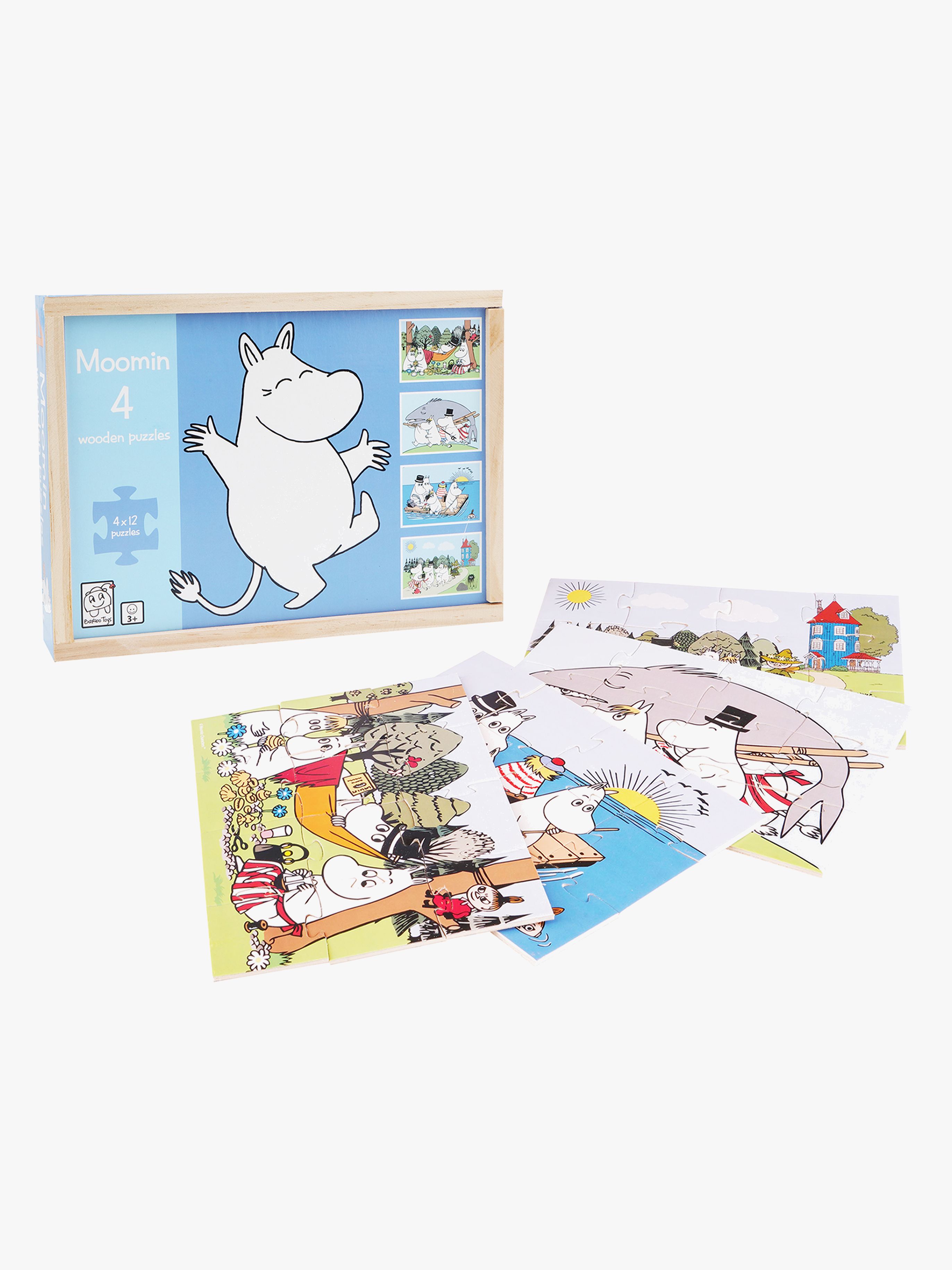 Mumin 4 Holzpuzzles 4x12 Teile