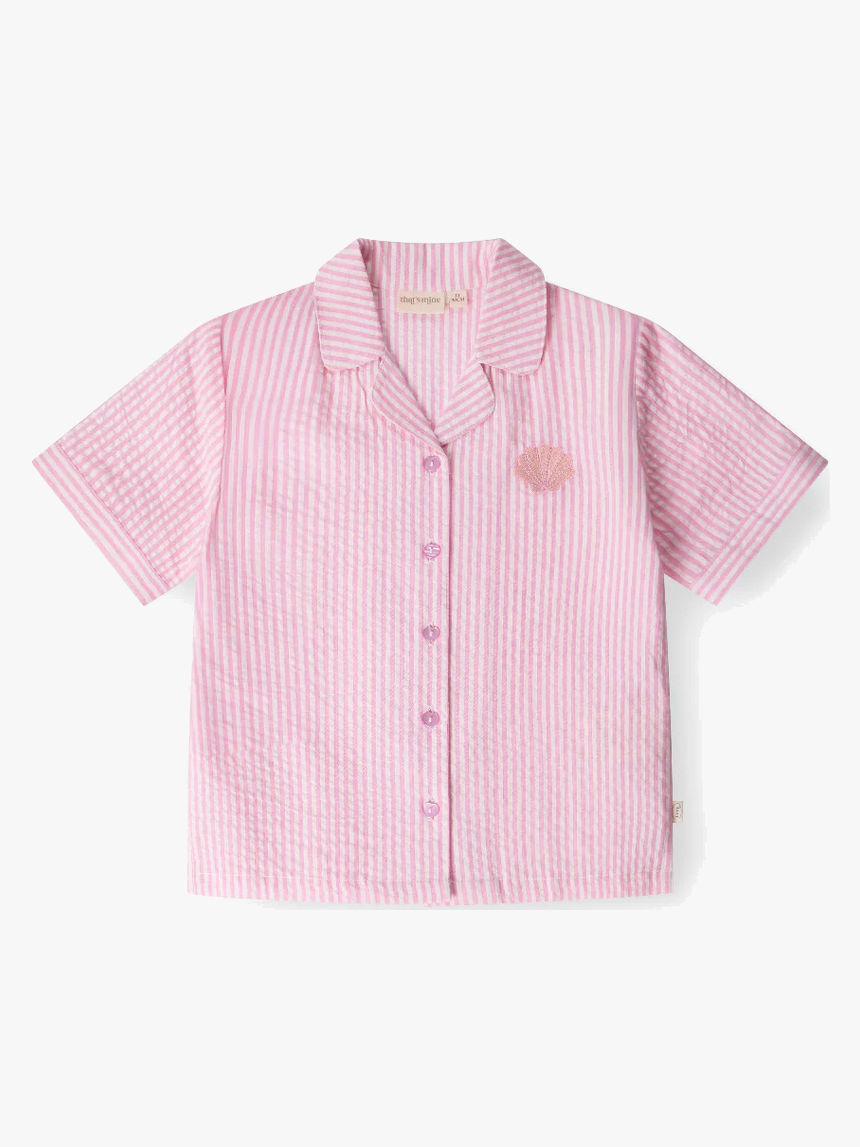 That's Mine Ino Hemd, Pink Stripe, 110