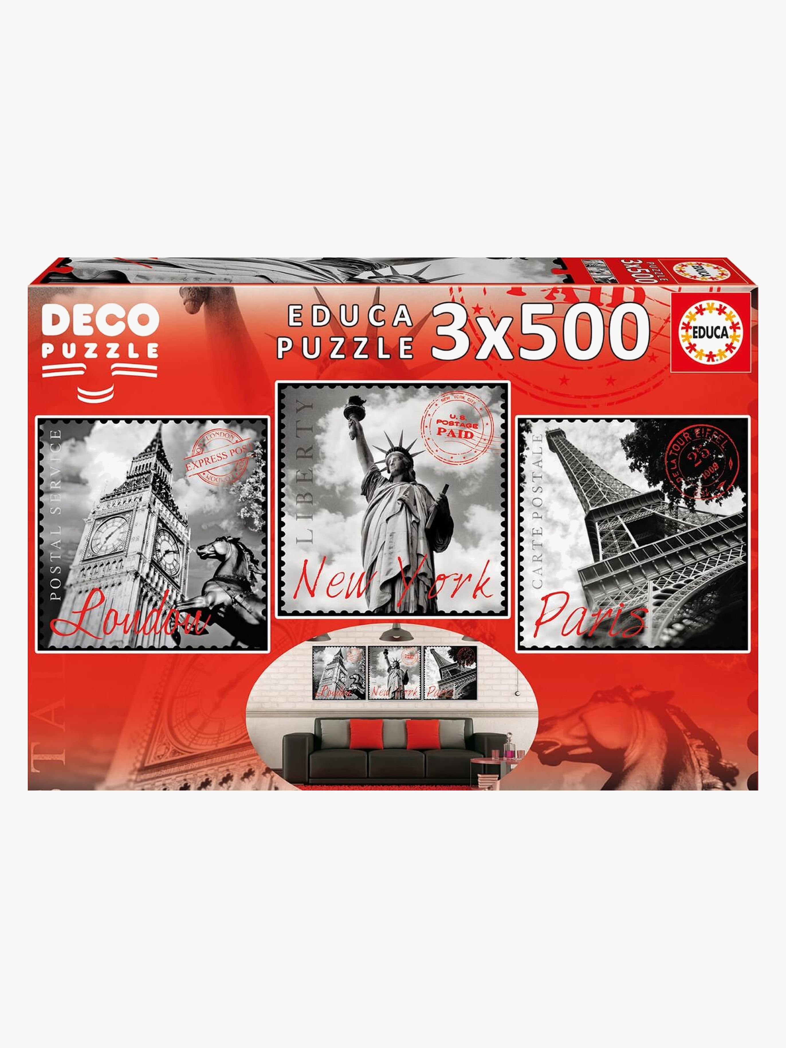 Puzzle Big Cities Decorative 3x500 Teile