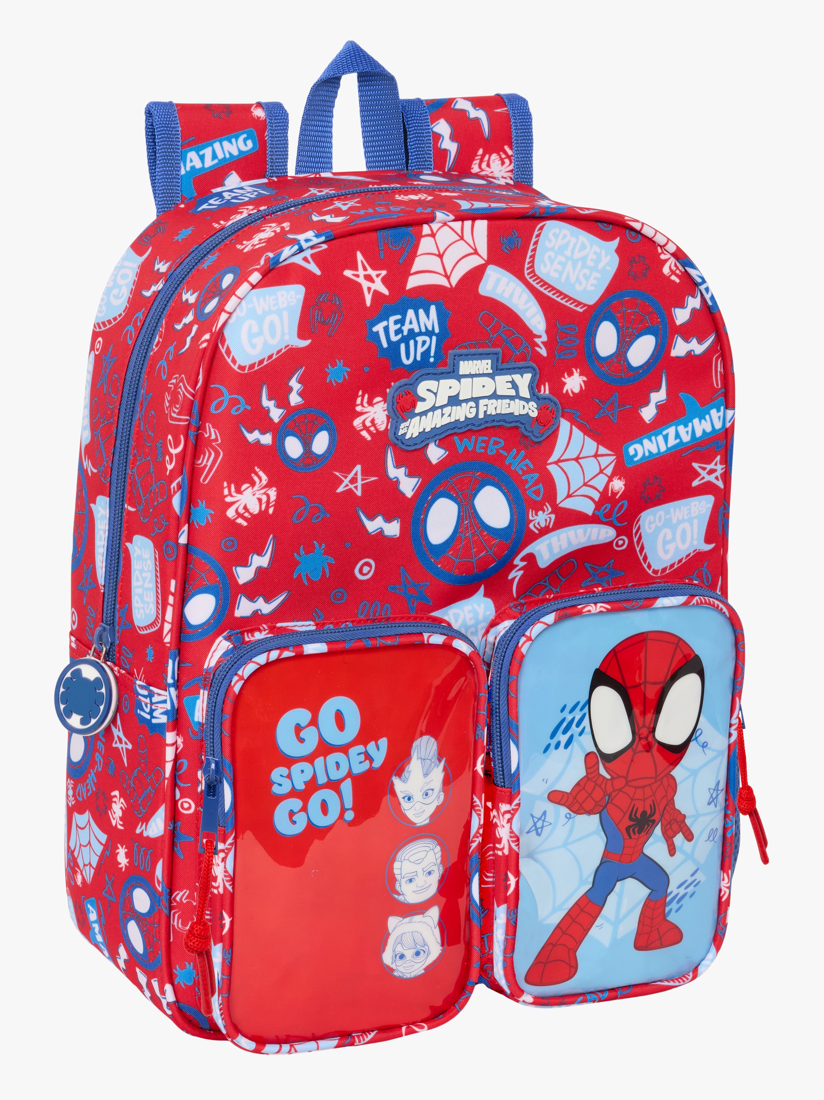 Marvel Spidey Small Kinder Rucksack 10L, Rot/Hellblau
