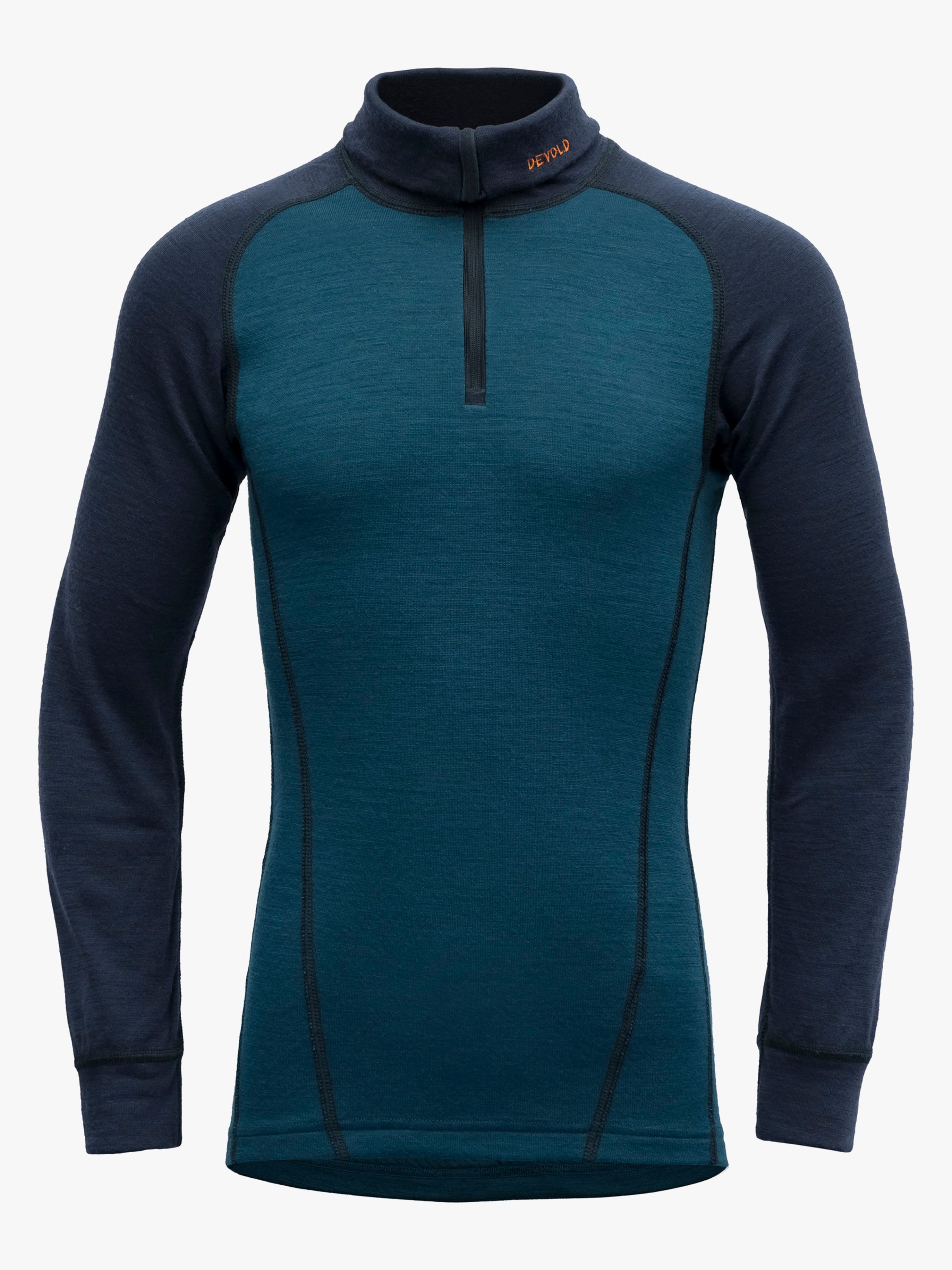 Devold DUO ACTIVE MERINO ZIP NECK Pullover JR, Ink, 16