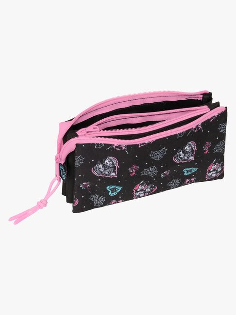 Monster High Dreifach-Federmäppchen, Schwarz